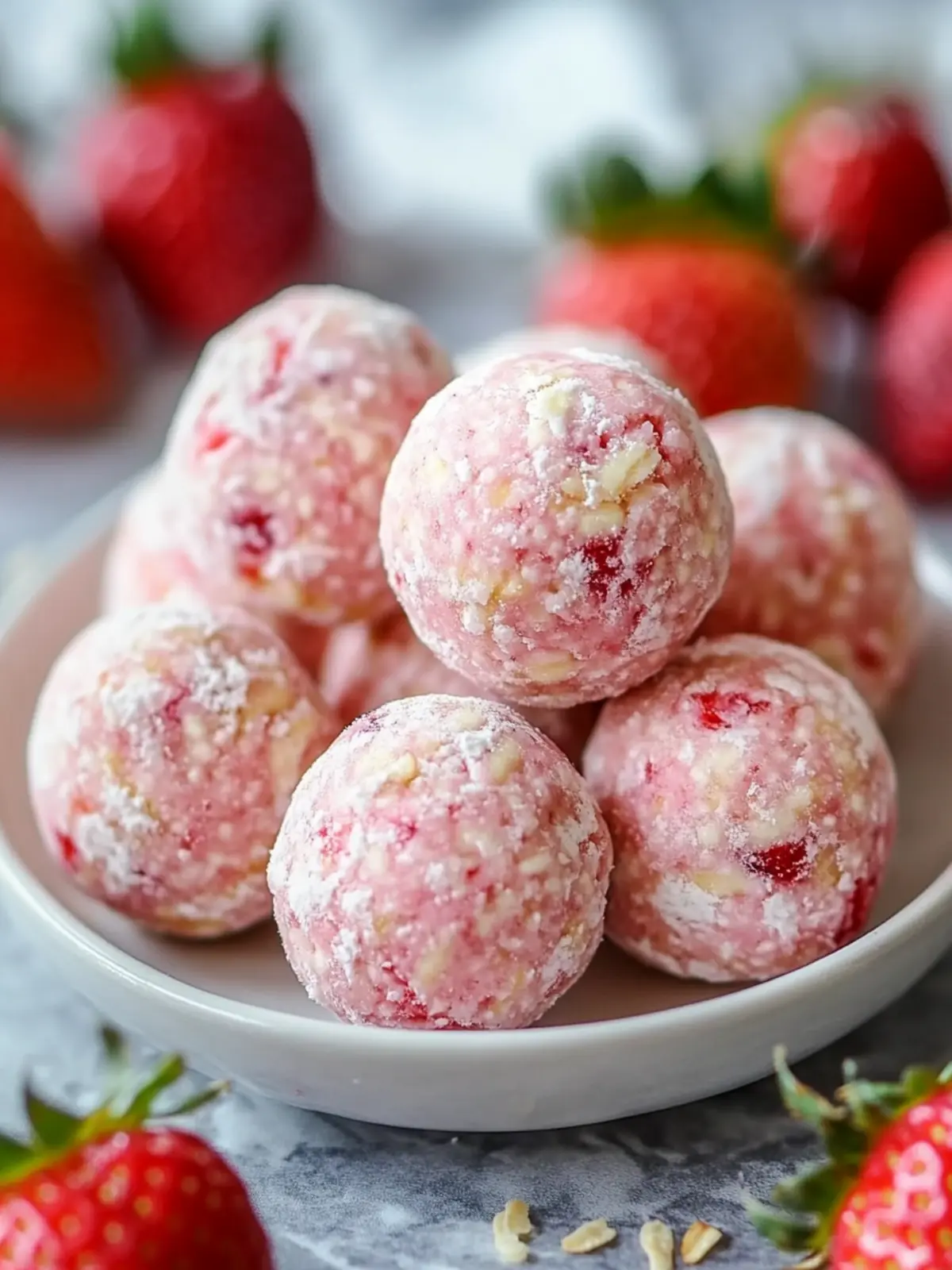 Delicious Strawberry Cheesecake Protein Balls for a Healthy Snack 3 Strawberry Cheesecake Protein Balls