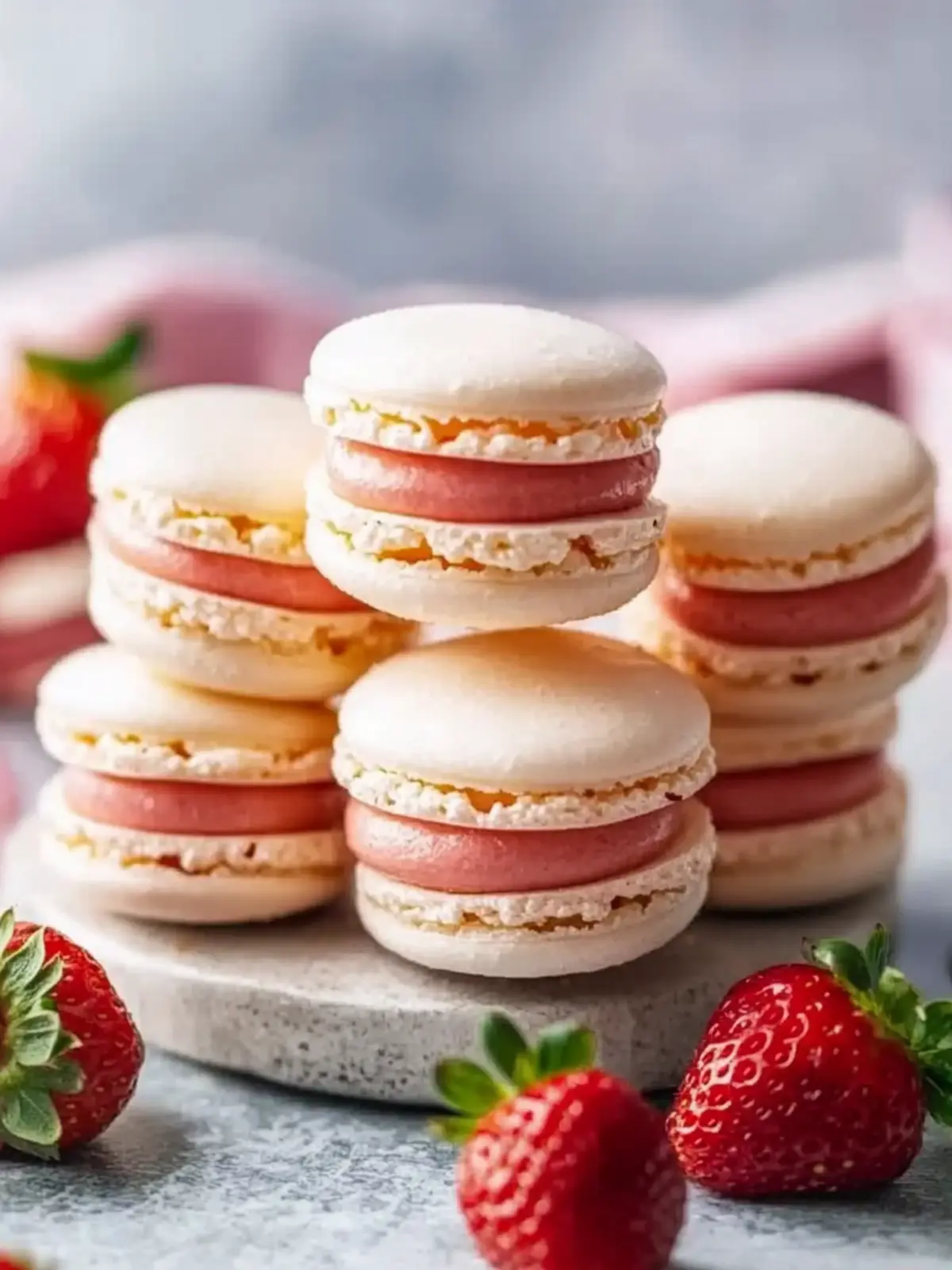 Delicious Strawberry Shortcake Macarons for Summer Bliss 4 Strawberry Shortcake Macarons