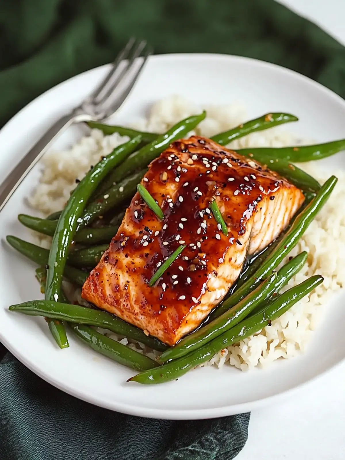 Sesame Glazed Salmon and Green Beans: A Flavorful Delight 2 Sesame Glazed Salmon and Green Beans