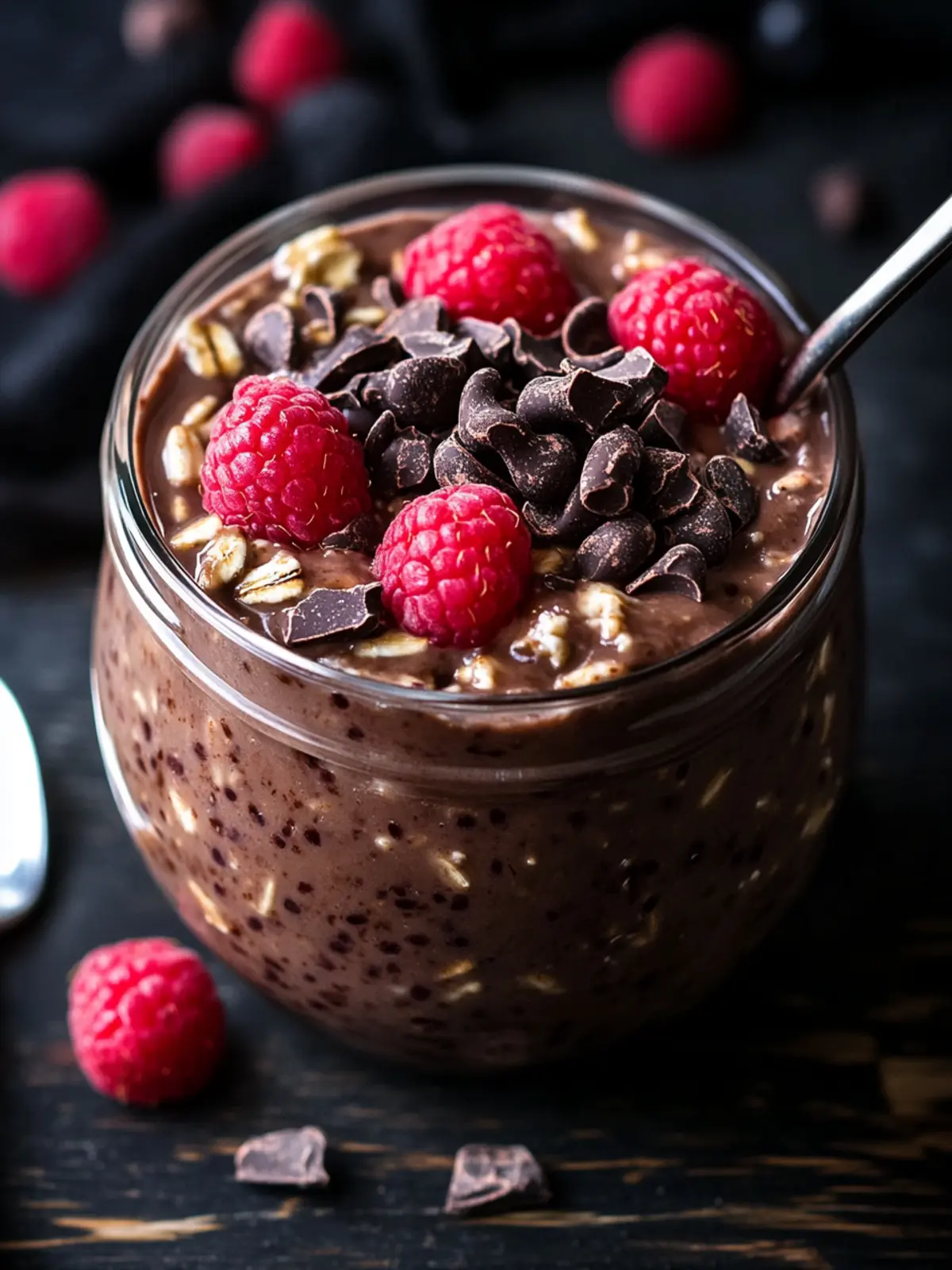 Indulgent Dark Chocolate Raspberry Overnight Oats You’ll Love 3 Dark Chocolate Raspberry Overnight Oats
