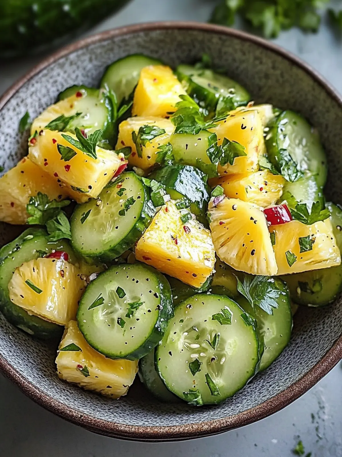 Delicious Pineapple Cucumber Salad with Zesty Flavors 2 Pineapple Cucumber Salad