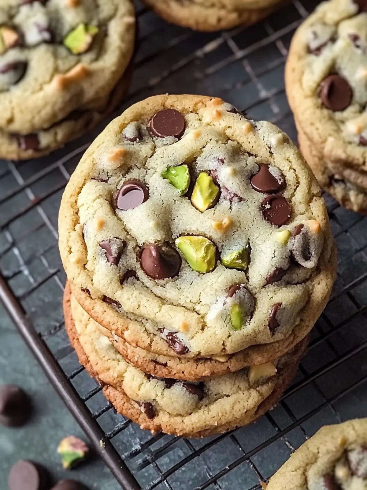 Pistachio Cream Chocolate Chip Cookies: Soft, Chewy Bliss! 4 Pistachio Cream Chocolate Chip Cookies