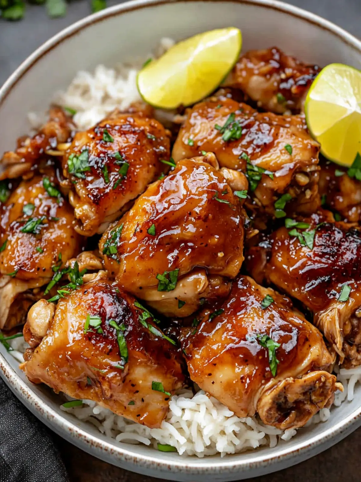 Irresistible Honey Garlic Chicken Thighs in the Slow Cooker 2 Honey Garlic Chicken Thighs (Slow Cooker)