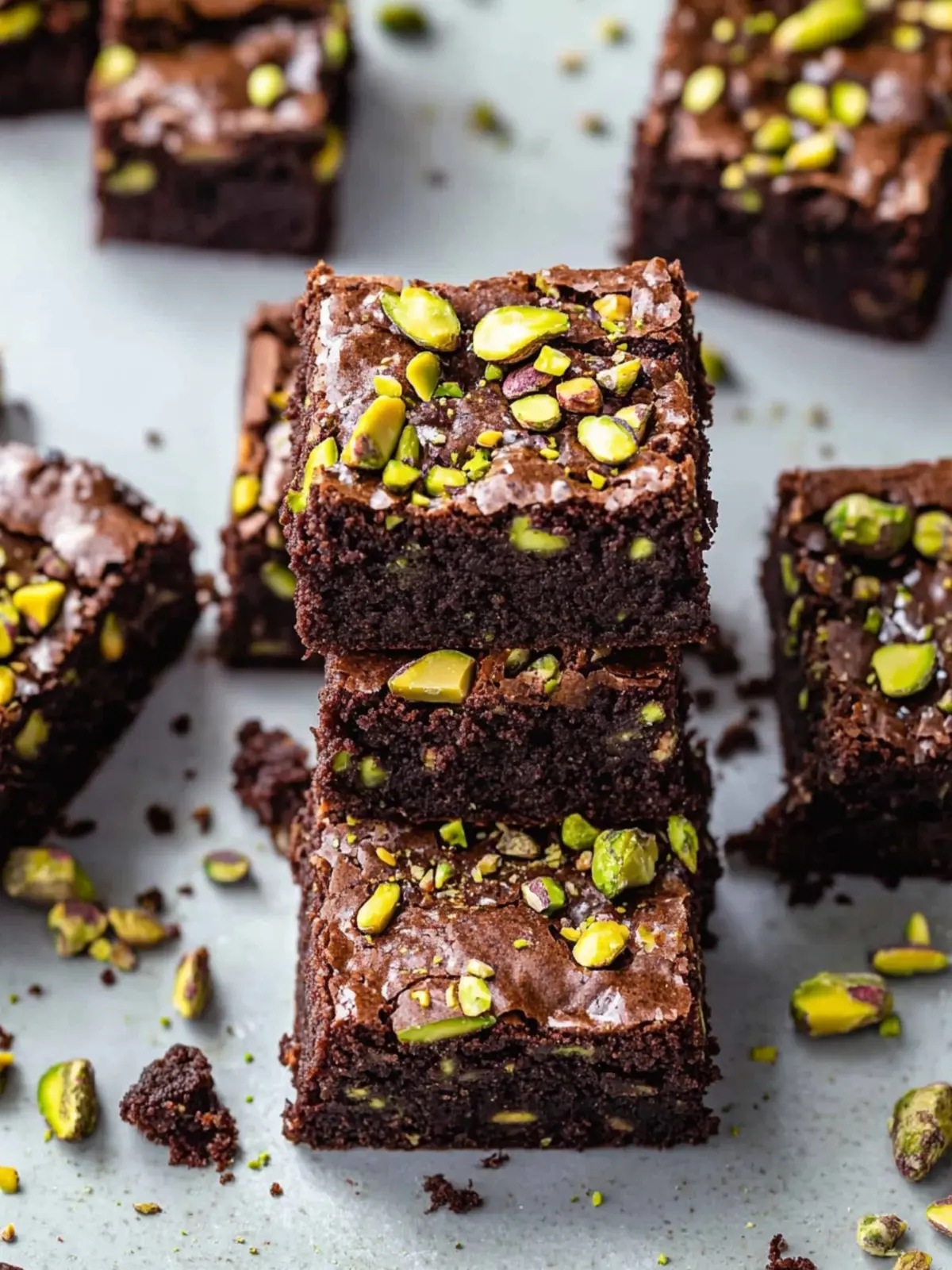 Fudgy Pistachio Brownies: Indulgent Gluten-Free Delight 3 Fudgy Pistachio Brownies