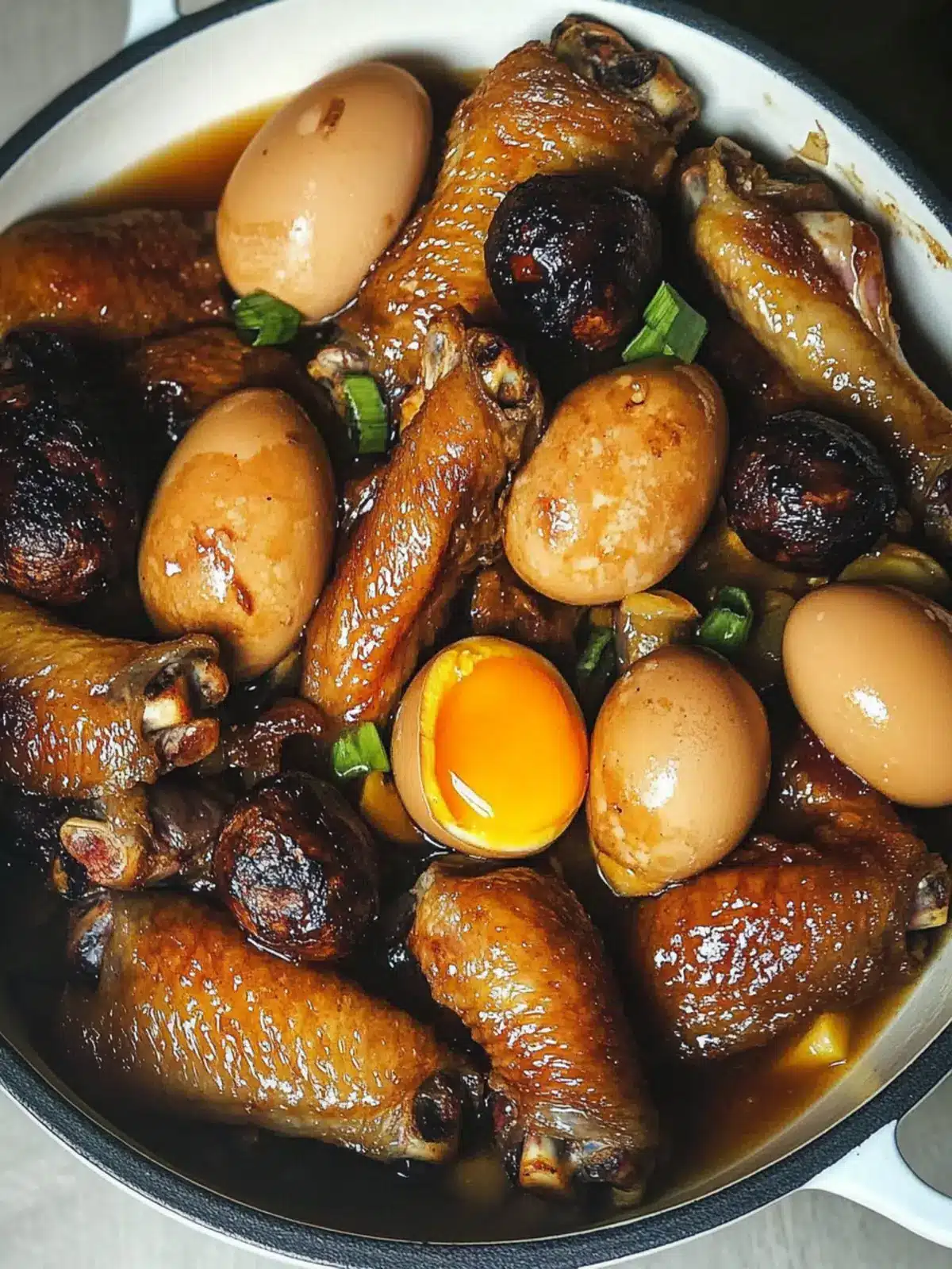 Braised Wings with Shiitake Mushrooms and Eggs Delight 2 Braised Wings with Shiitaka Mushrooms and Eggs