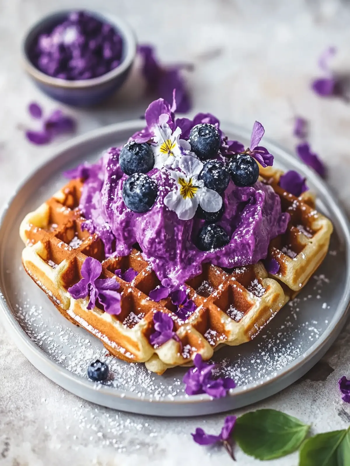 Crispy Ube Waffles: A Colorful Twist for Your Breakfast Bliss 5 Crispy Ube Waffles