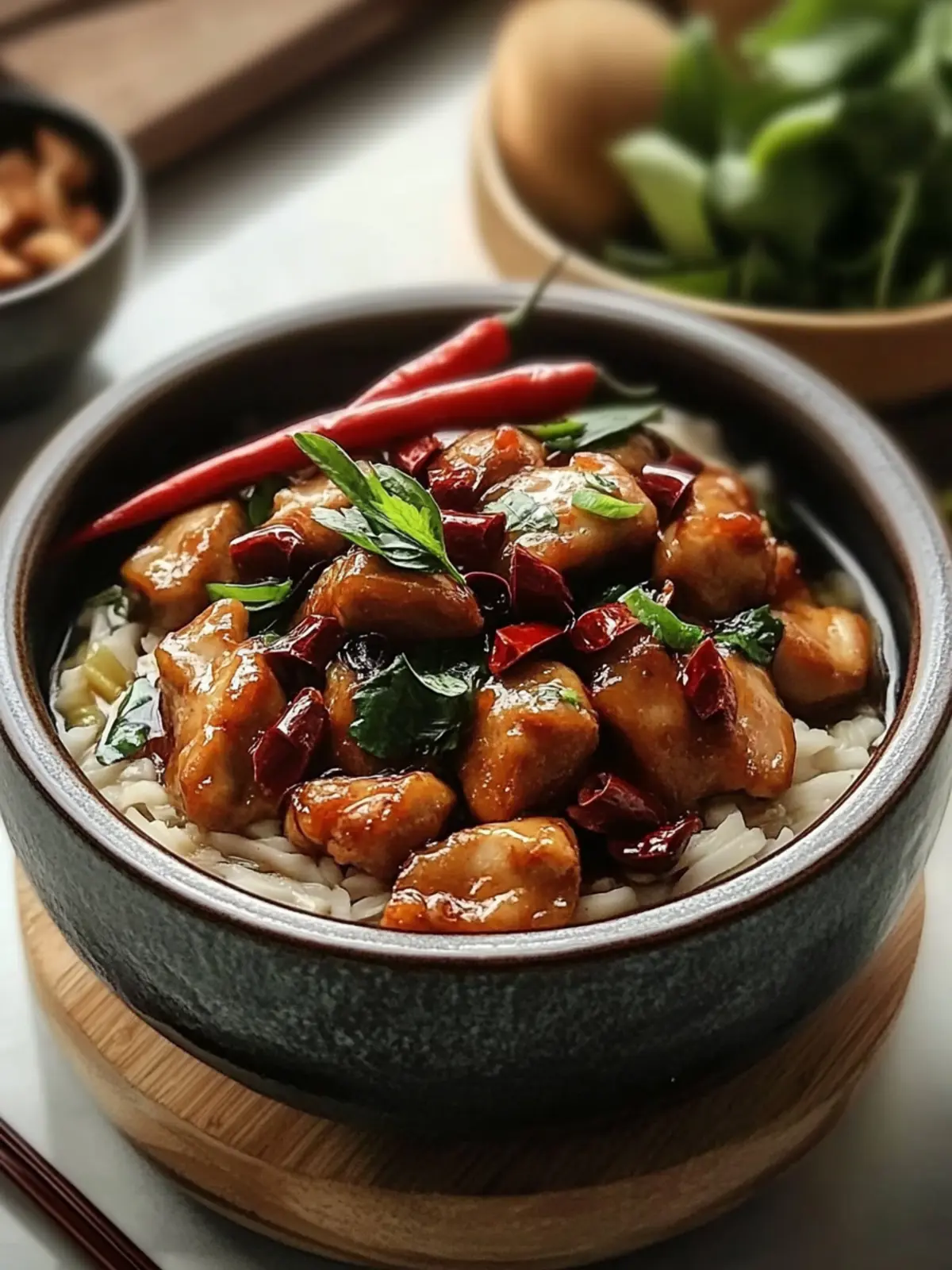 Savory Chinese Three Cup Chicken with Thai Basil Magic 4 Chinese Three Cup Chicken