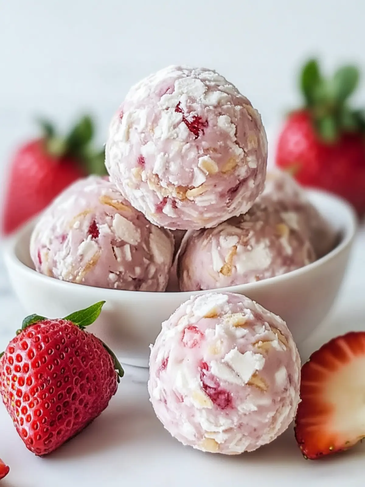 Delicious Strawberry Cheesecake Protein Balls for a Healthy Snack 5 Strawberry Cheesecake Protein Balls