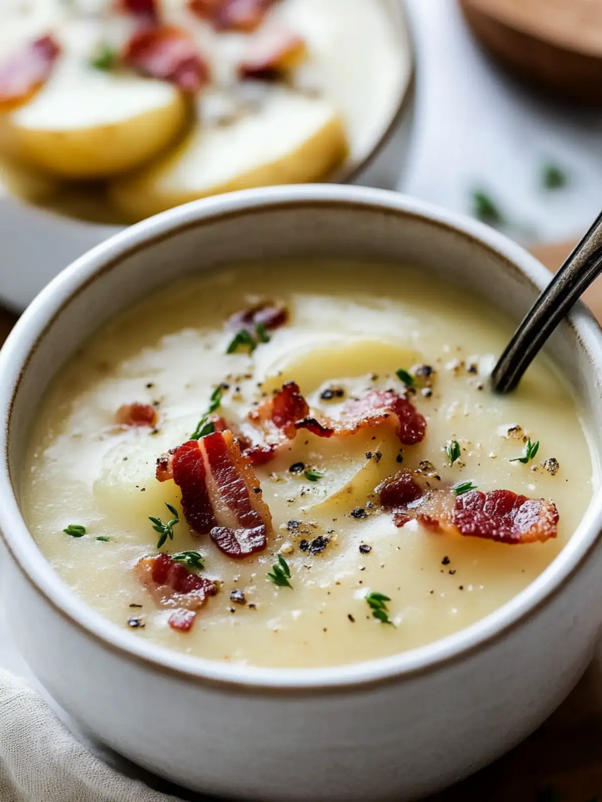 Irresistibly Creamy Potato Leek Soup with Bacon Bliss 4 Creamy Potato Leek Soup With Bacon