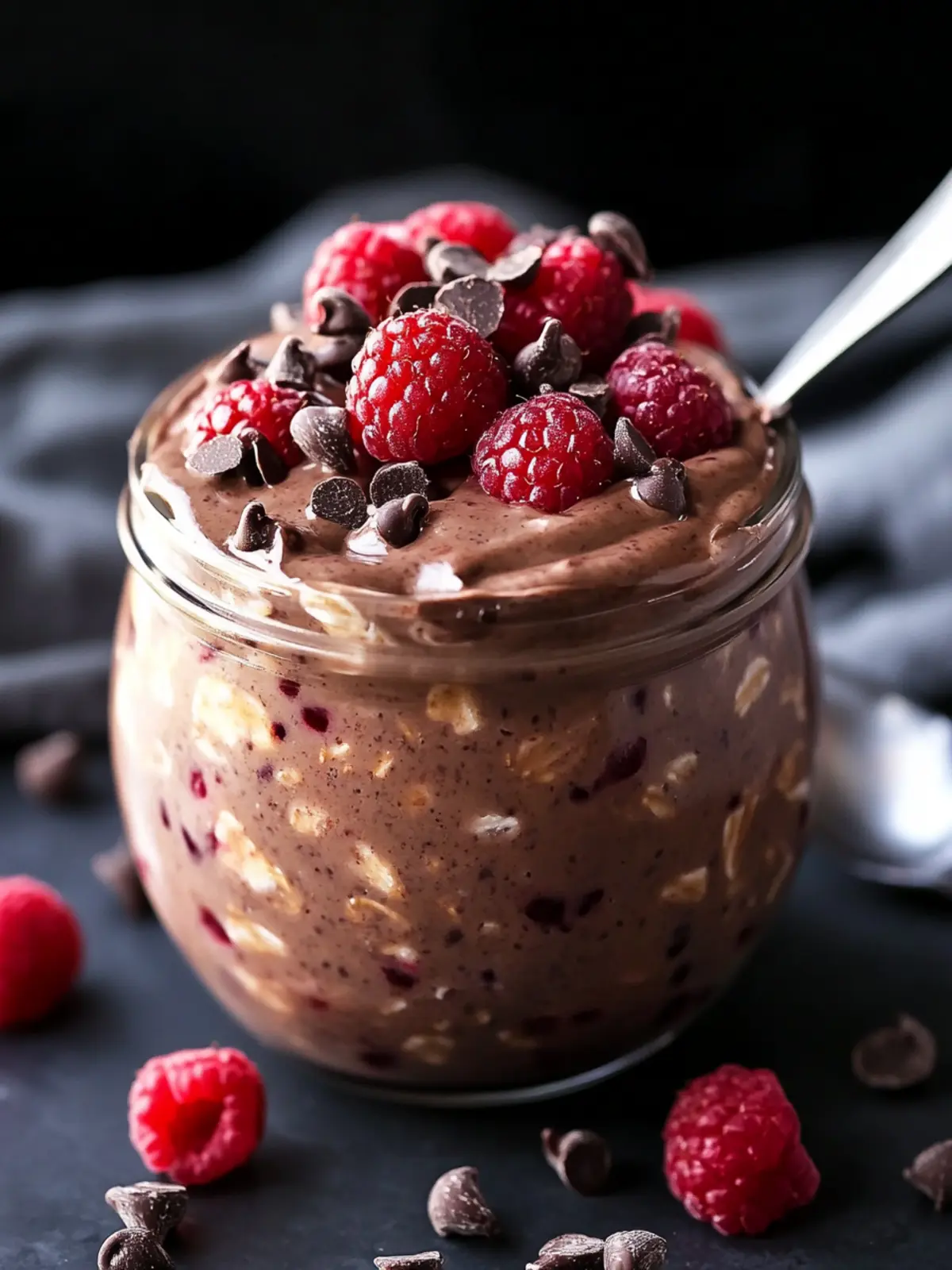Indulgent Dark Chocolate Raspberry Overnight Oats You’ll Love 2 Dark Chocolate Raspberry Overnight Oats