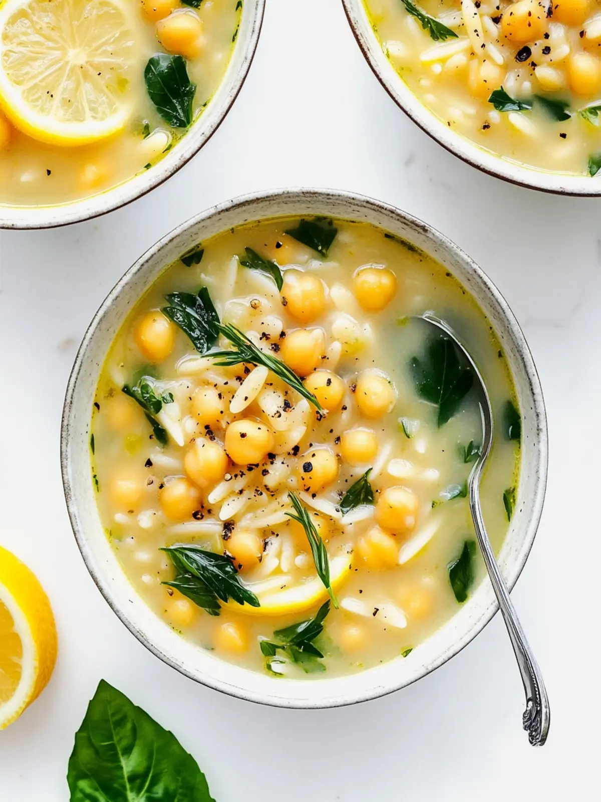 Brighten Your Day with Lemony Orzo Chickpea Soup Delight 2 Lemony Orzo Chickpea Soup