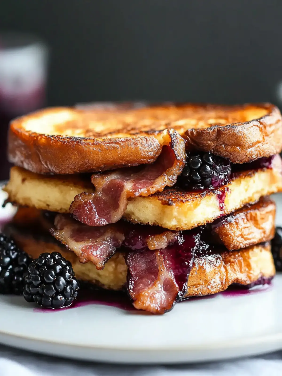 Bacon Blackberry French Toast Sandwich for Irresistible Mornings 4 Bacon Blackberry French Toast Sandwich