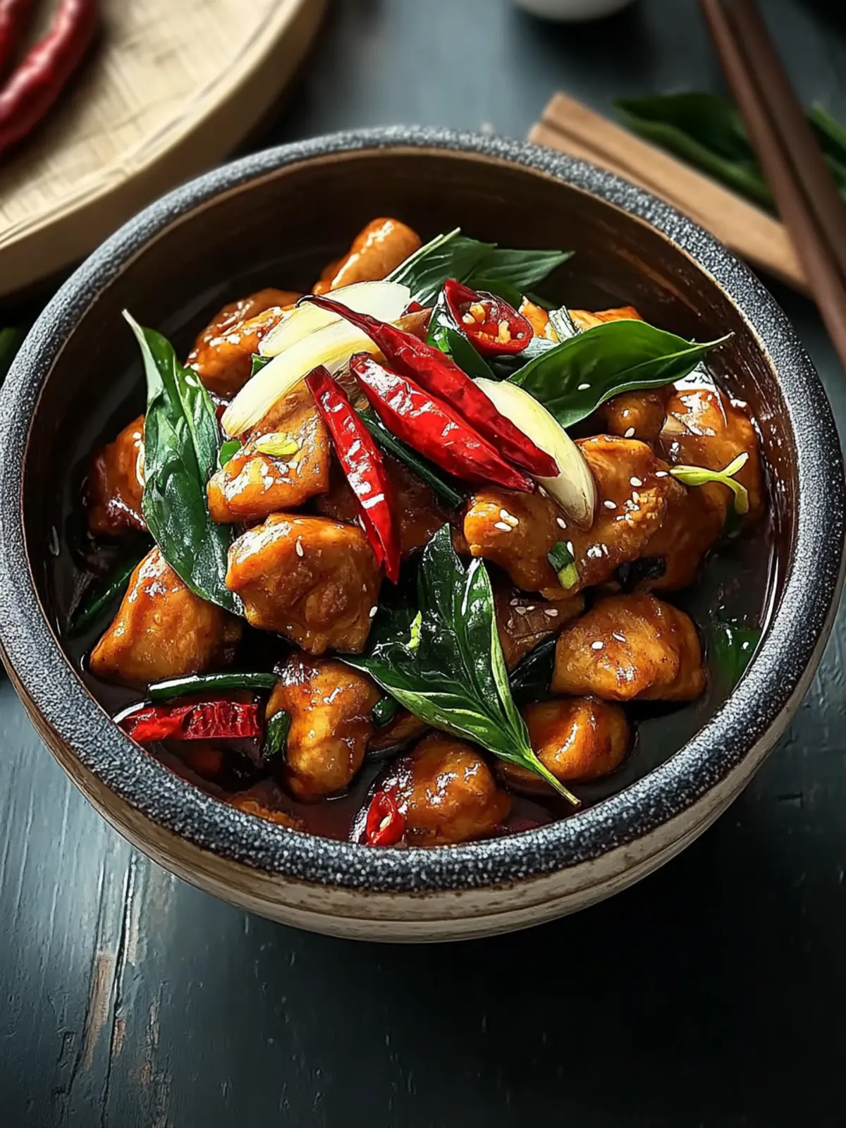 Savory Chinese Three Cup Chicken with Thai Basil Magic 5 Chinese Three Cup Chicken