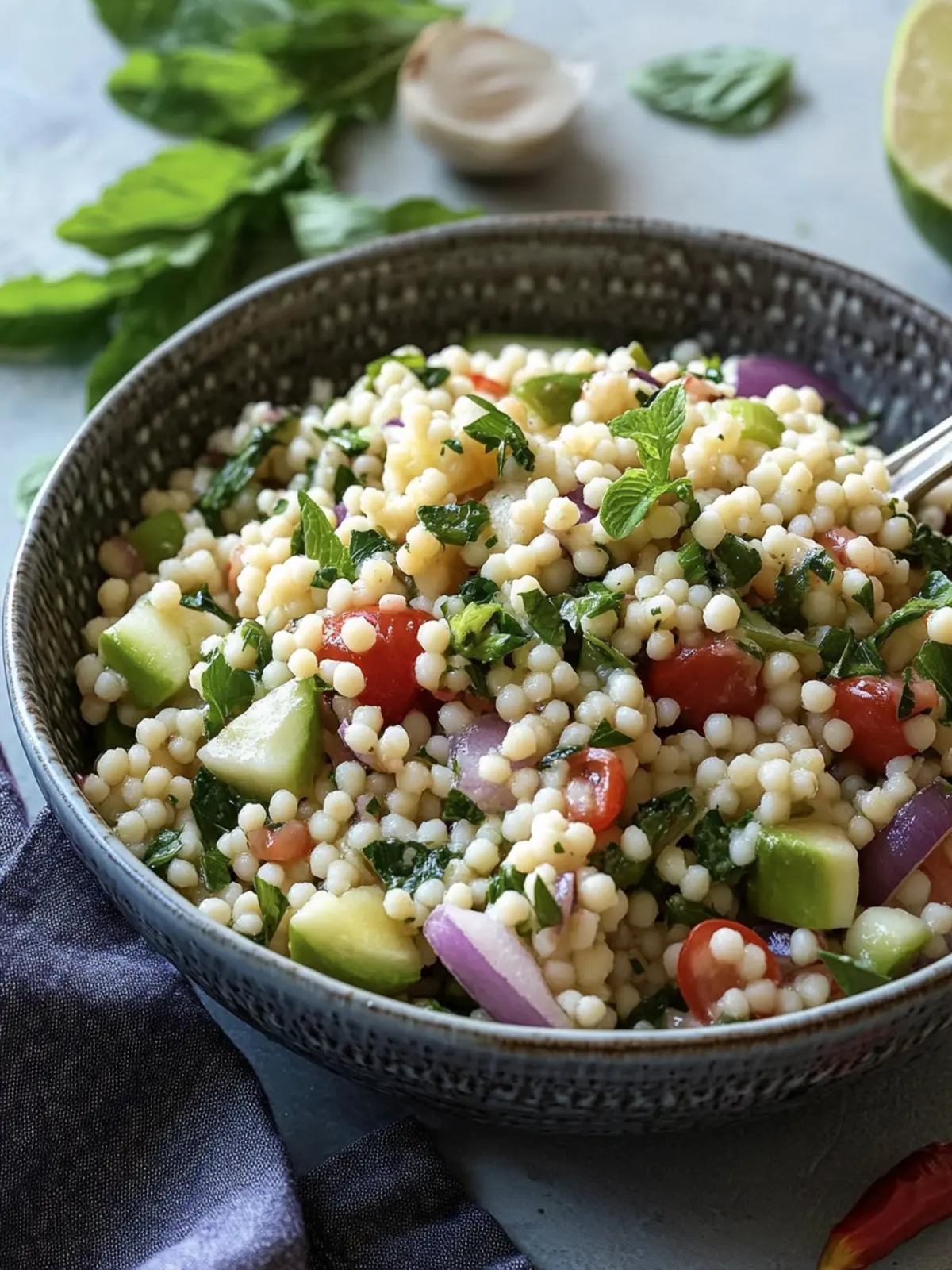 Mediterranean-Inspired Israeli Couscous Recipe for Refreshing Meals 2 Mediterranean-Inspired Israeli Couscous Recipe