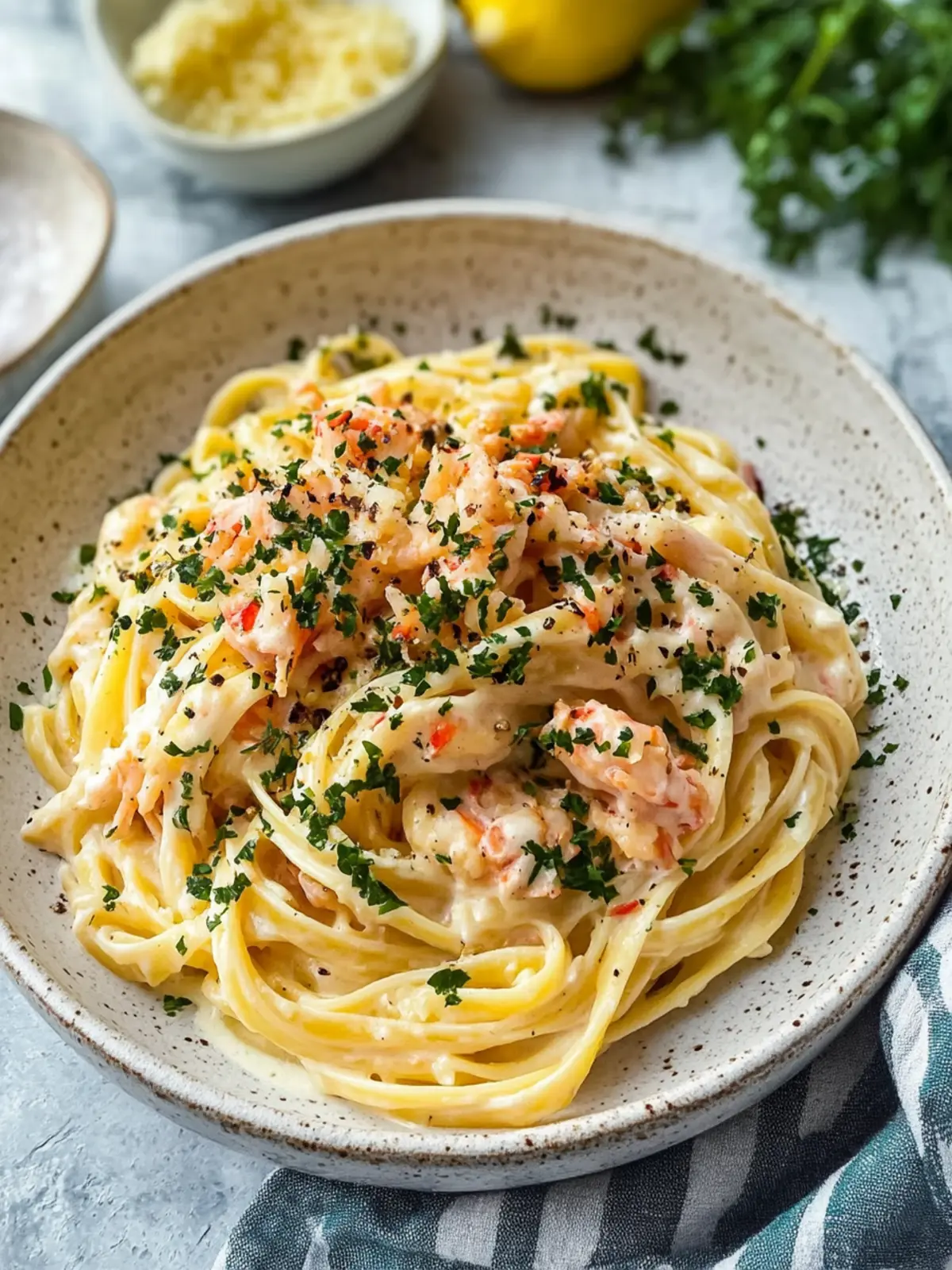 Creamy Crab Linguini with White Wine Sauce in 25 Minutes 4 Creamy Crab Linguini with White Wine Sauce