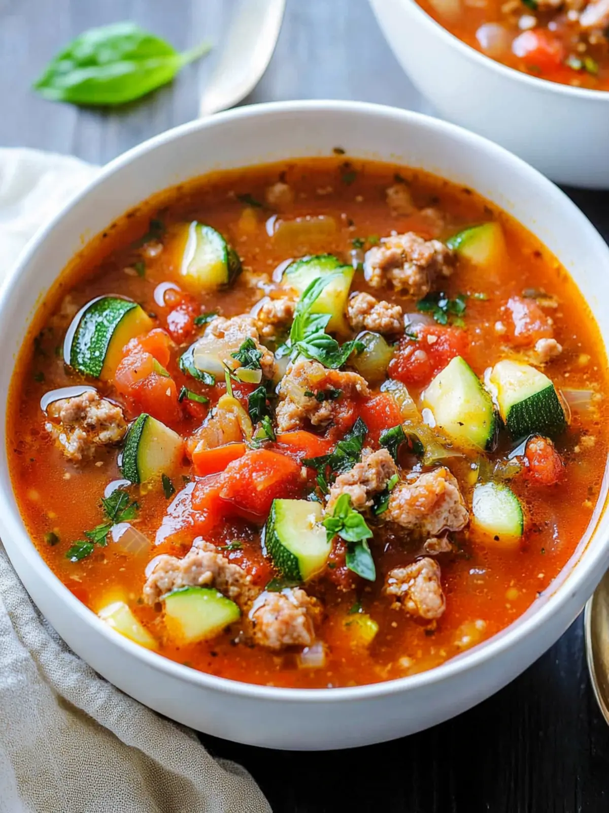 Hearty Healthy Zucchini Tomato Italian Sausage Soup Delight 3 Healthy Zucchini Tomato Italian Sausage Soup