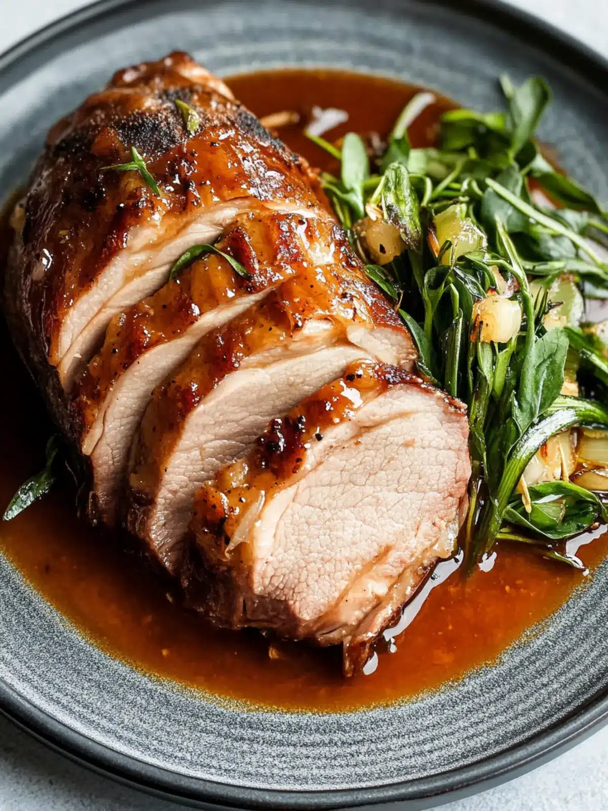 Miso Gochujang Braised Pork Roast with Refreshing Scallion Salad 2 Miso Gochujang Braised Pork Roast