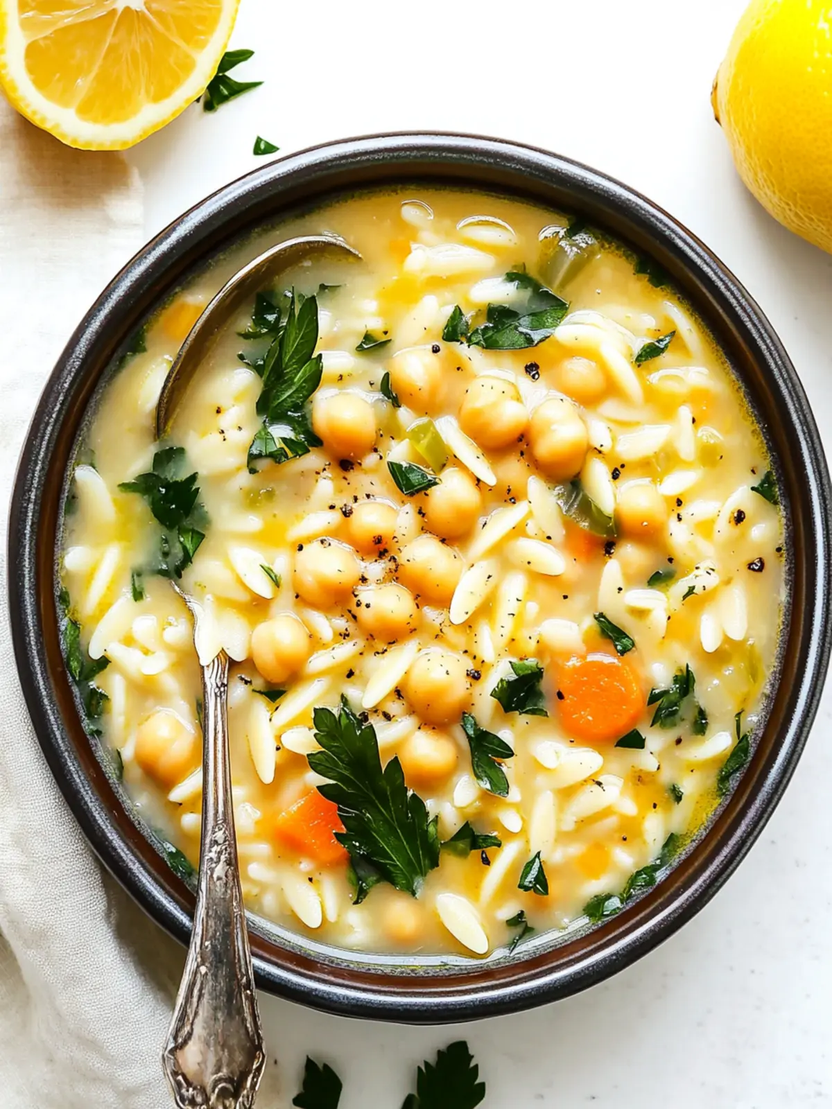 Brighten Your Day with Lemony Orzo Chickpea Soup Delight 4 Lemony Orzo Chickpea Soup