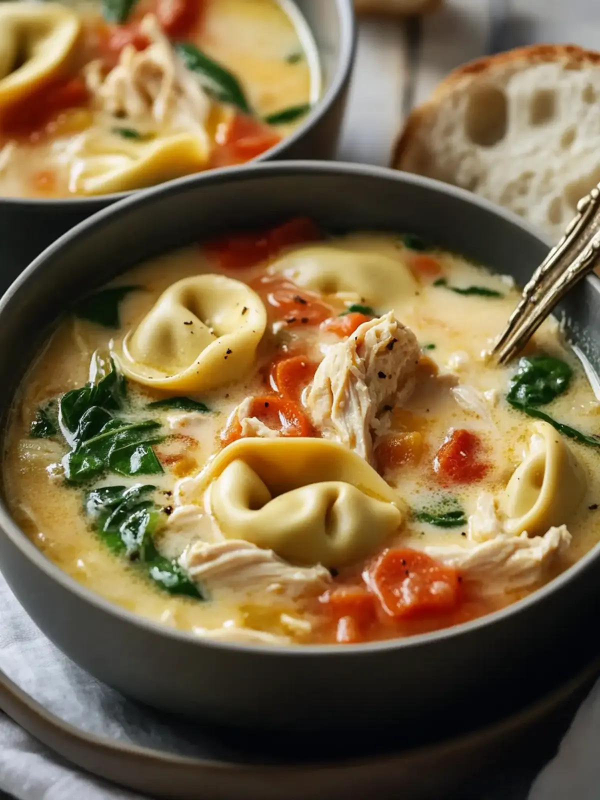 Cozy Up with Creamy Chicken Tortellini Soup Tonight 3 Creamy Chicken Tortellini Soup