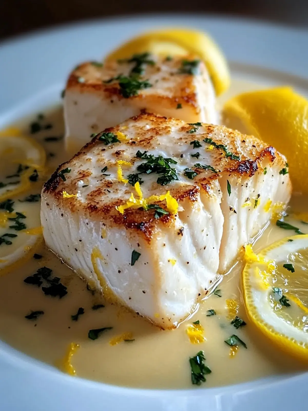 Savor Halibut with Zesty Lemon Beurre Blanc in 30 Minutes 2 Halibut with Zesty Lemon Beurre Blanc