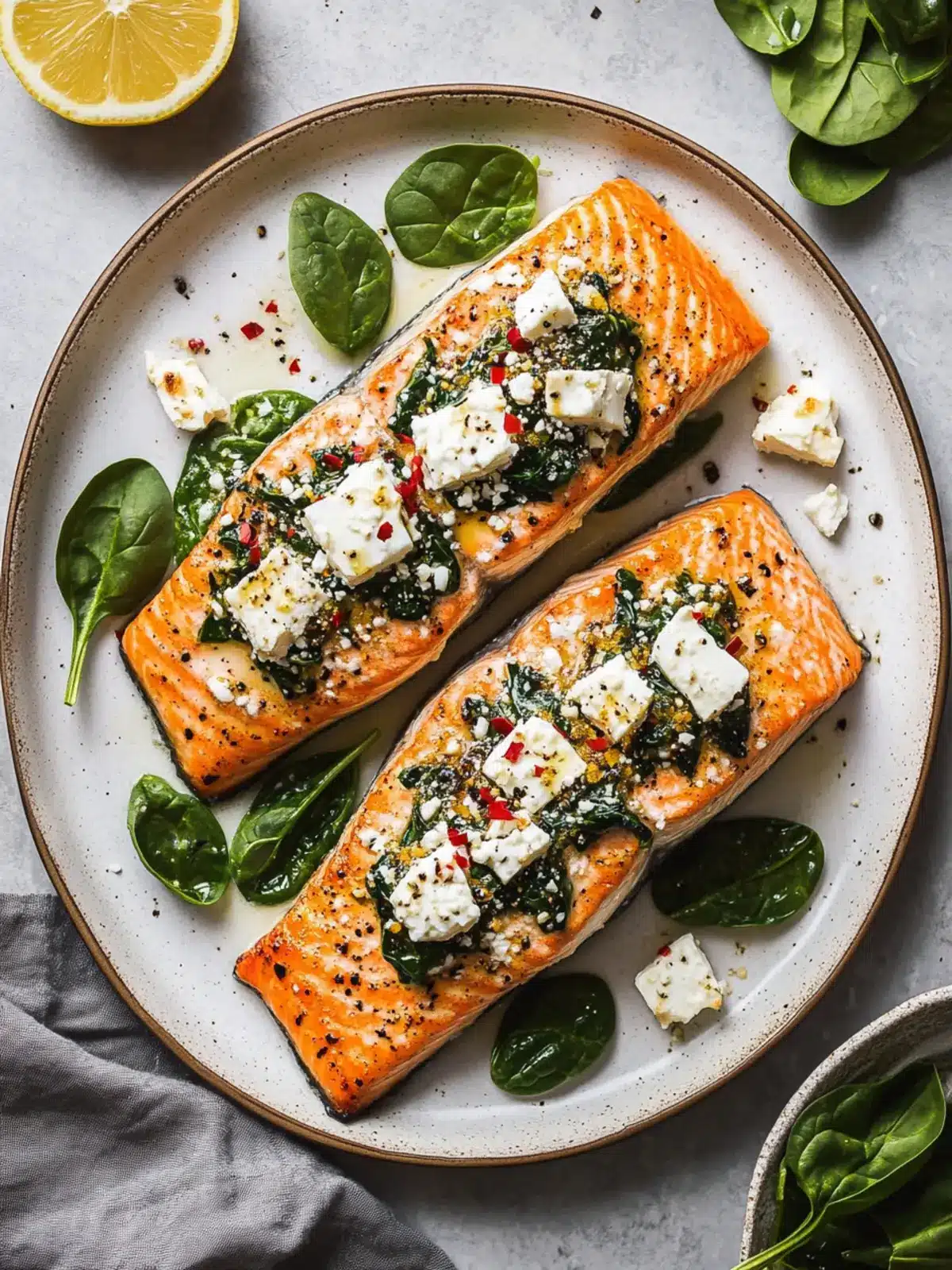Heavenly Stuffed Salmon With Spinach & Feta You’ll Love 4 Stuffed Salmon With Spinach & Feta
