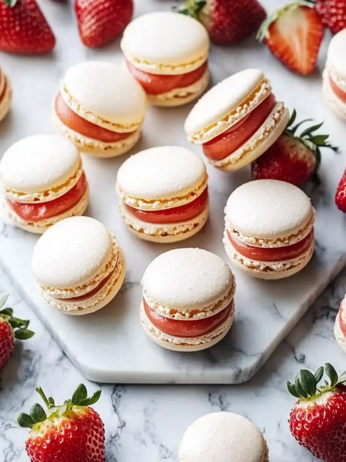 Delicious Strawberry Shortcake Macarons for Summer Bliss 3 Strawberry Shortcake Macarons