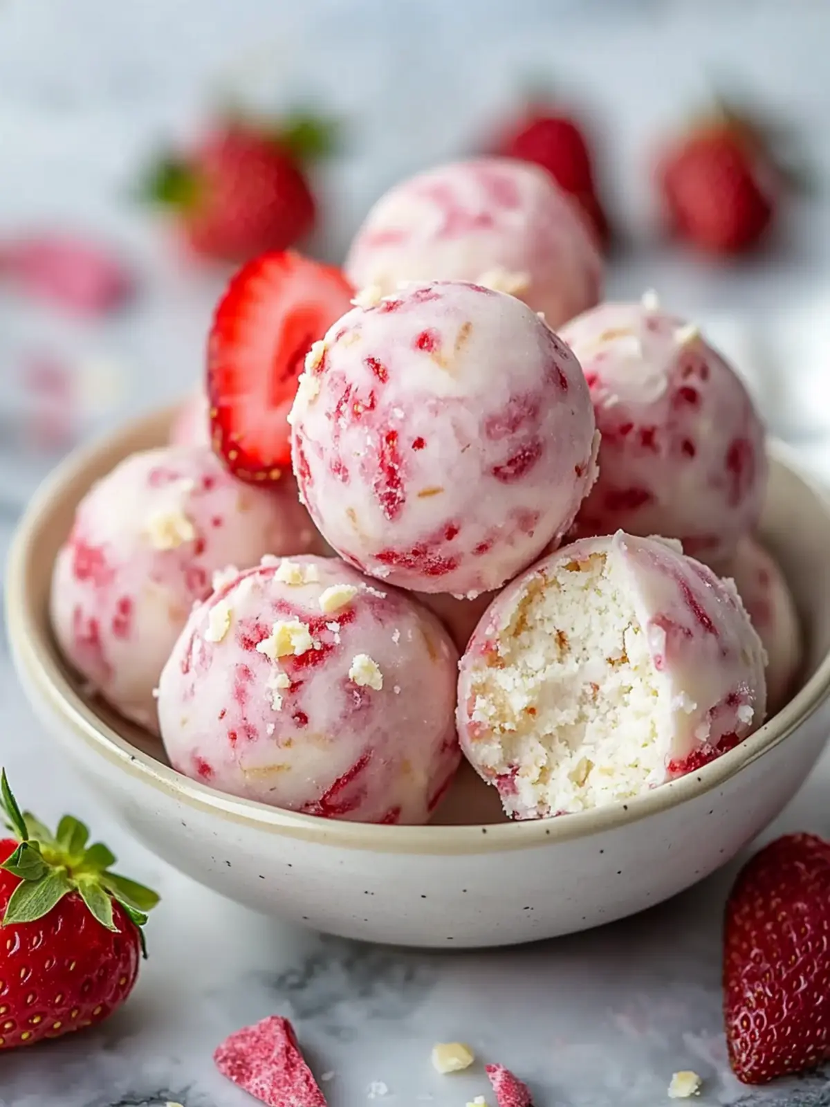 Delicious Strawberry Cheesecake Protein Balls for a Healthy Snack 4 Strawberry Cheesecake Protein Balls