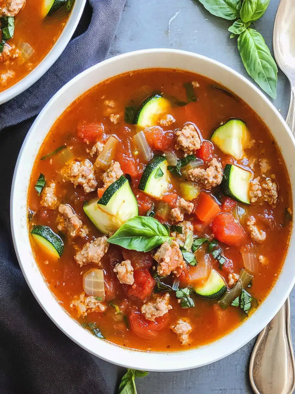 Hearty Healthy Zucchini Tomato Italian Sausage Soup Delight 5 Healthy Zucchini Tomato Italian Sausage Soup