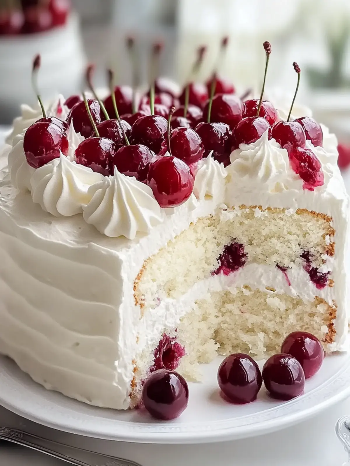 Decadent White Forest Cherry Cake to Sweeten Your Day 2 White Forest Cherry Cake