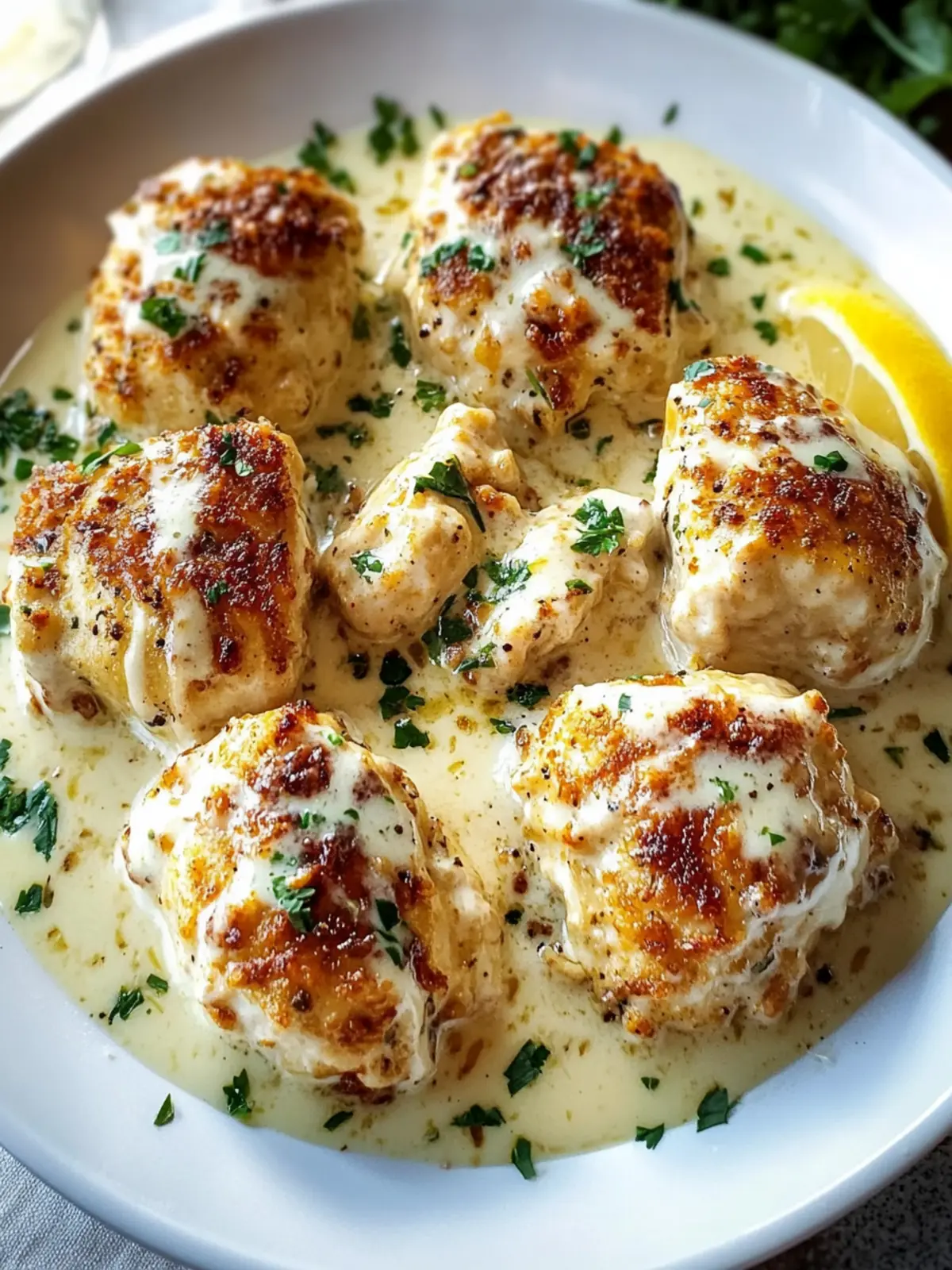 Savory Chicken Pillows with Creamy Parmesan Sauce Delight 5 Chicken Pillows with Creamy Parmesan Sauce