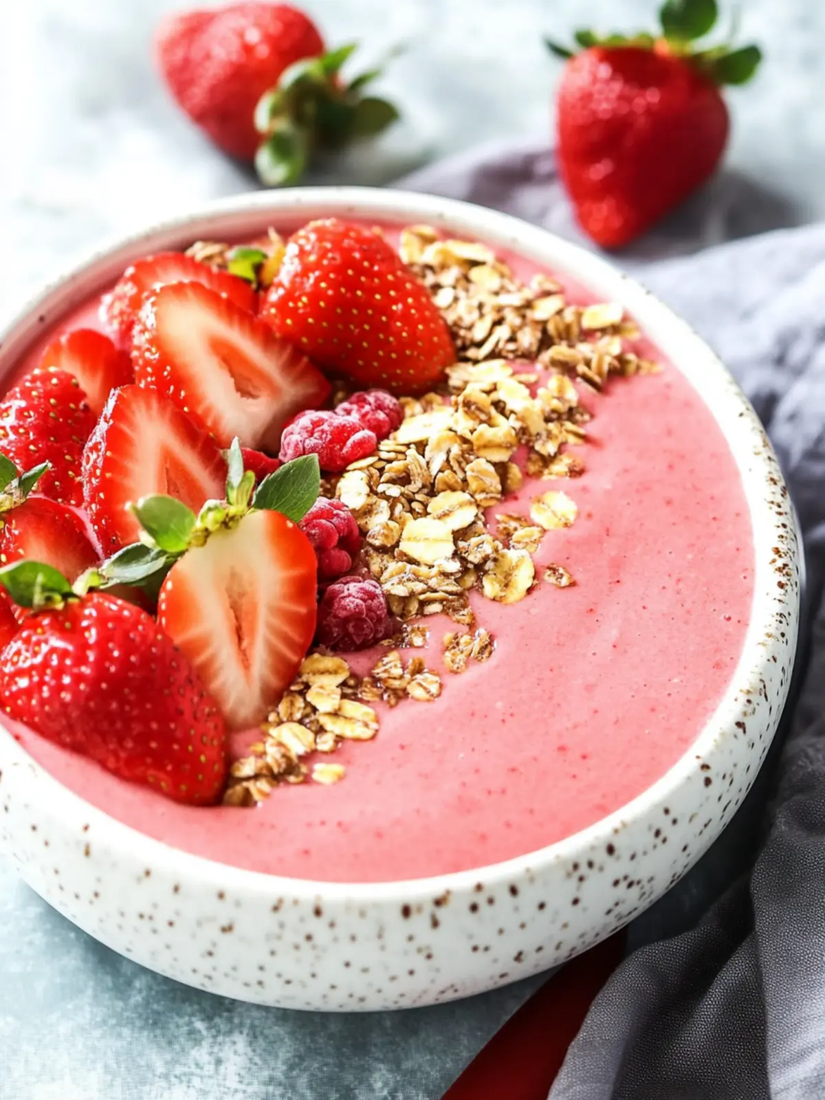 Delicious Strawberry Smoothie Bowl for a Guilt-Free Treat 3 Strawberry Smoothie Bowl
