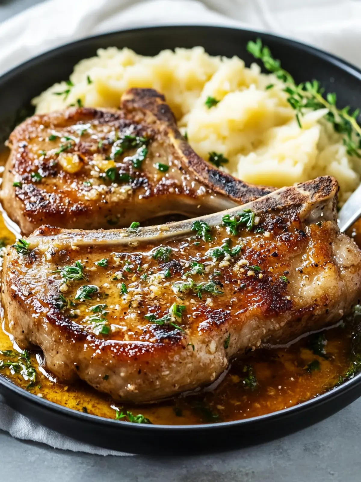 Garlic Butter Pan Seared Pork Chops That Melt in Your Mouth 3 Garlic Butter Pan Seared Pork Chops