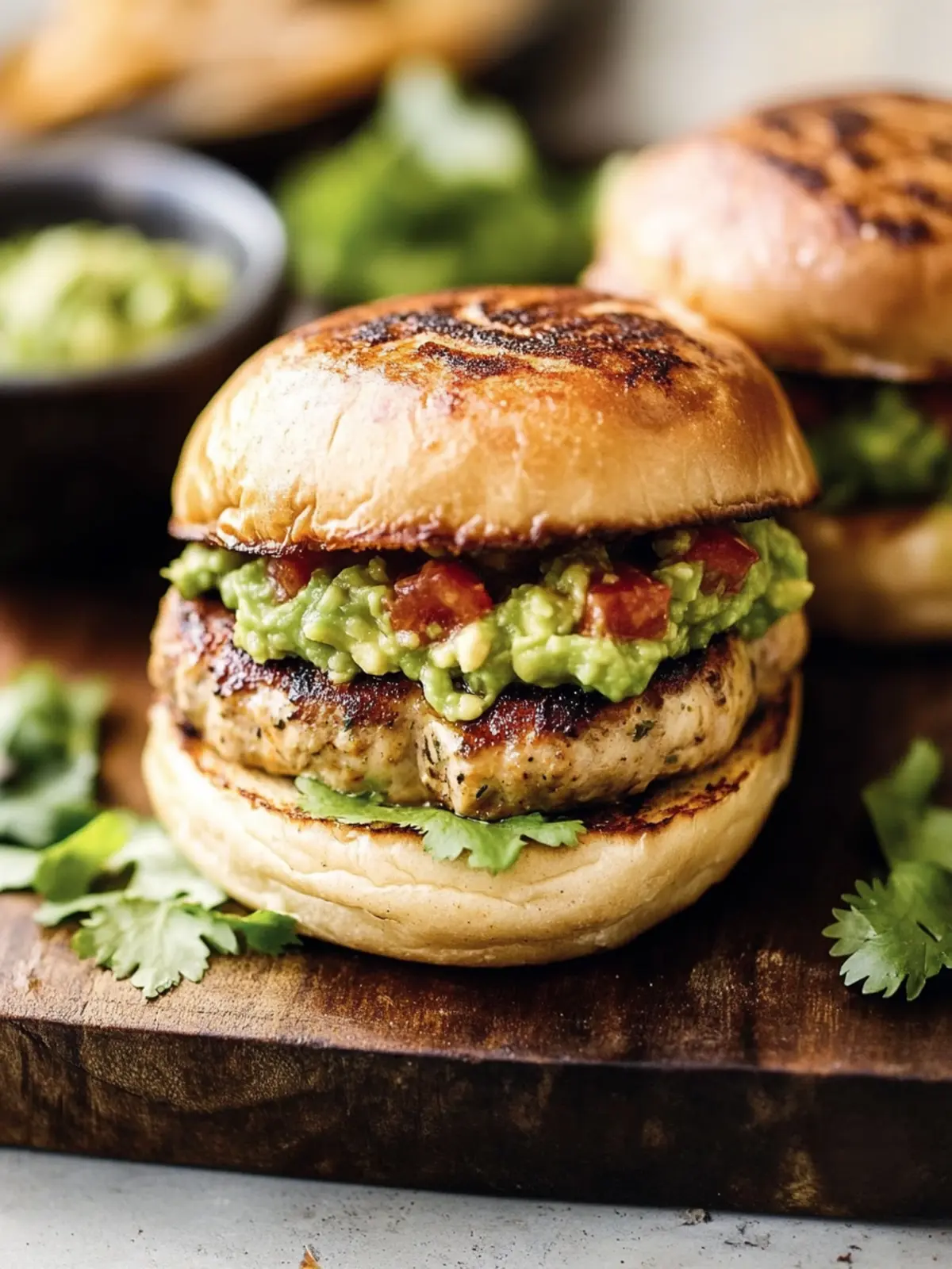Savor Stuffed Southwest Turkey Burgers with Pepper Jack & Guacamole 2 Stuffed Southwest Turkey Burgers with Pepper Jack & Guacamole