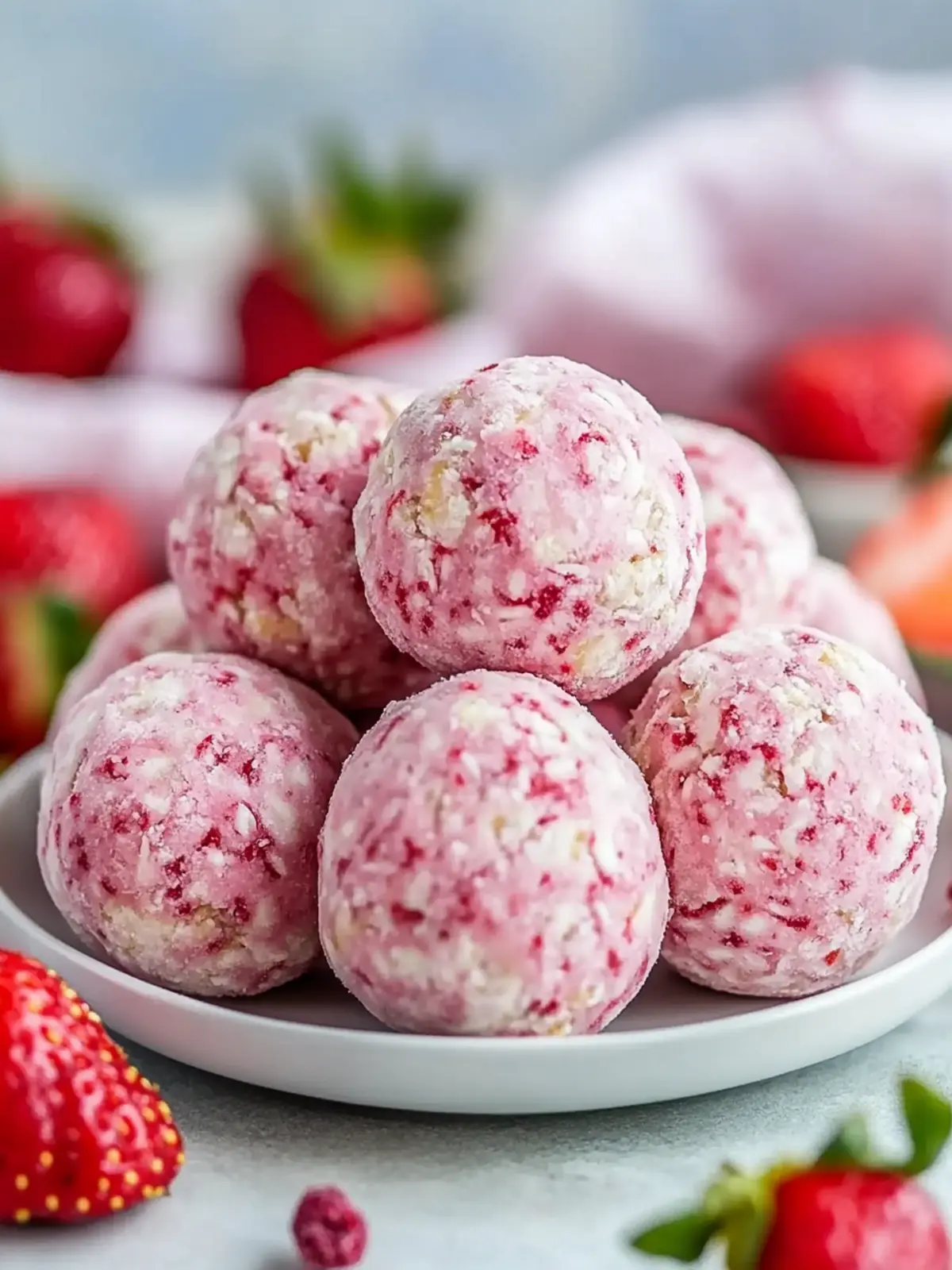 Delicious Strawberry Cheesecake Protein Balls for a Healthy Snack 2 Strawberry Cheesecake Protein Balls