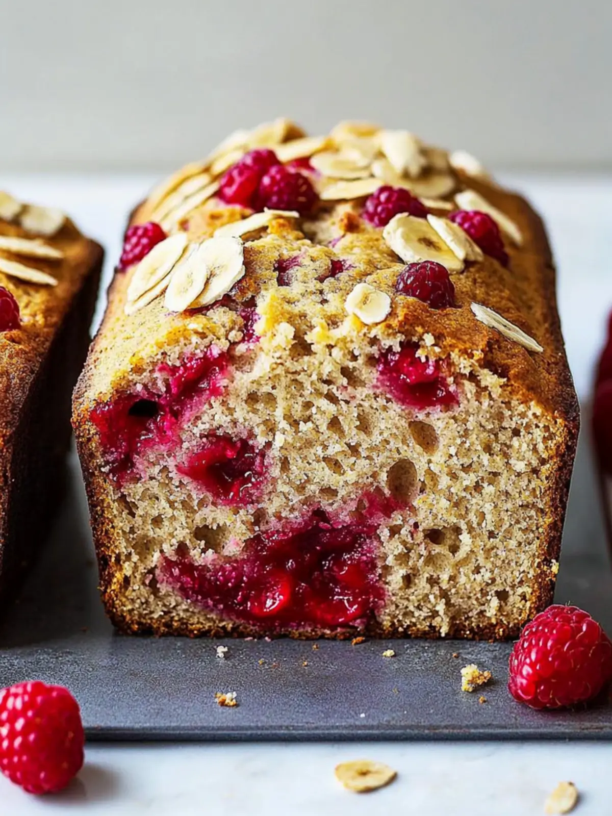 Raspberry & Banana No-Knead Breakfast Loaf for Lazy Mornings 5 Raspberry & Banana No-Knead Breakfast Loaf