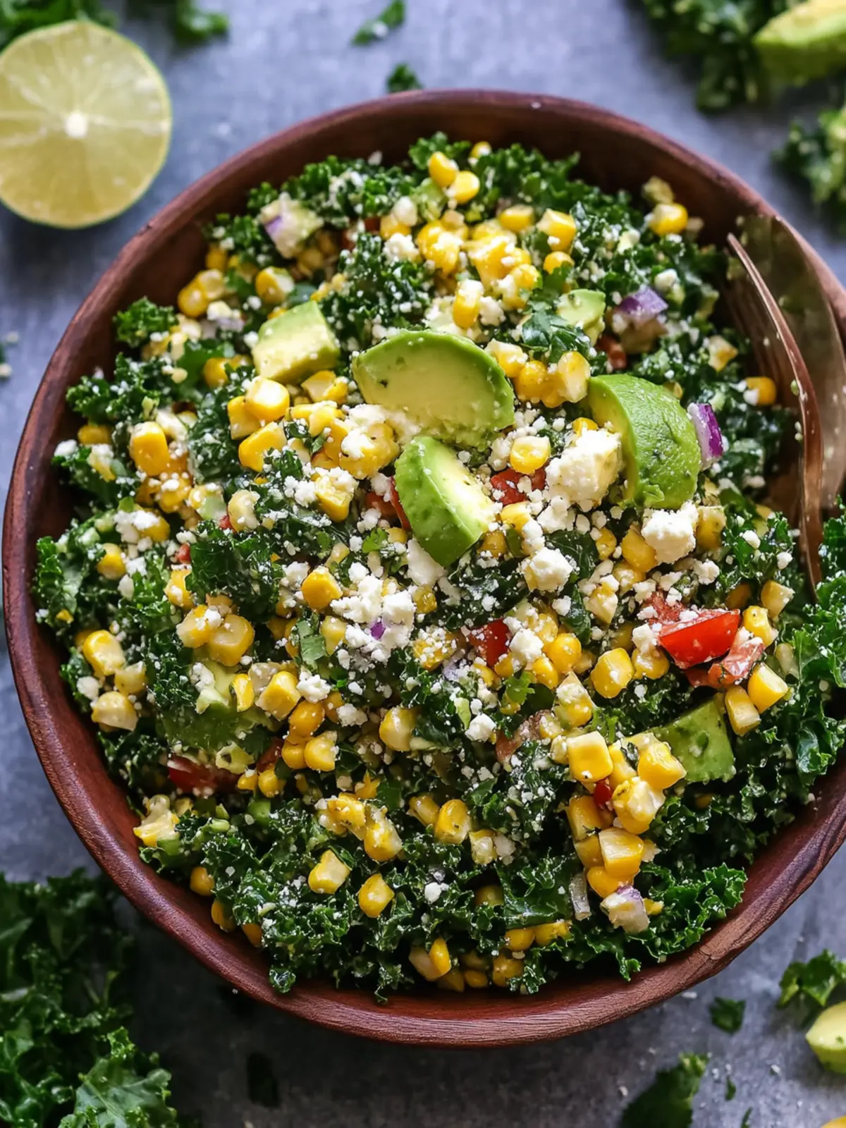 Brighten Your Summer with Mexican Street Corn Kale Salad 3 Mexican Street Corn Kale Salad