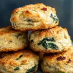 Healthy High-Protein Breakfast Biscuits with Spinach Delight 3 Healthy High-Protein Breakfast Biscuits with Spinach, Sun-Dried Tomatoes, and Cheese