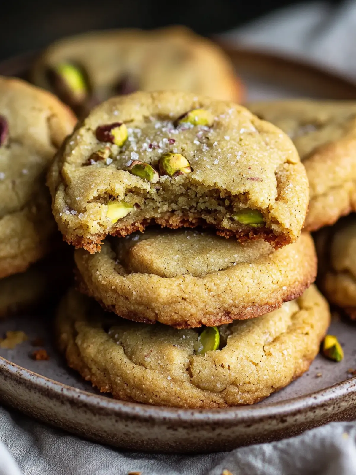 Irresistible Pistachio Cookies with Dark Chocolate Bliss 3 Pistachio Cookies