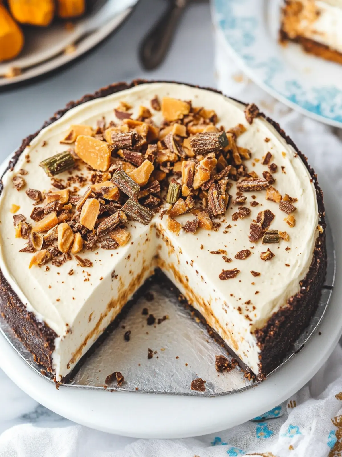 Indulge in Creamy Butterfinger Cheesecake Bliss at Home 4 Butterfinger Cheesecake