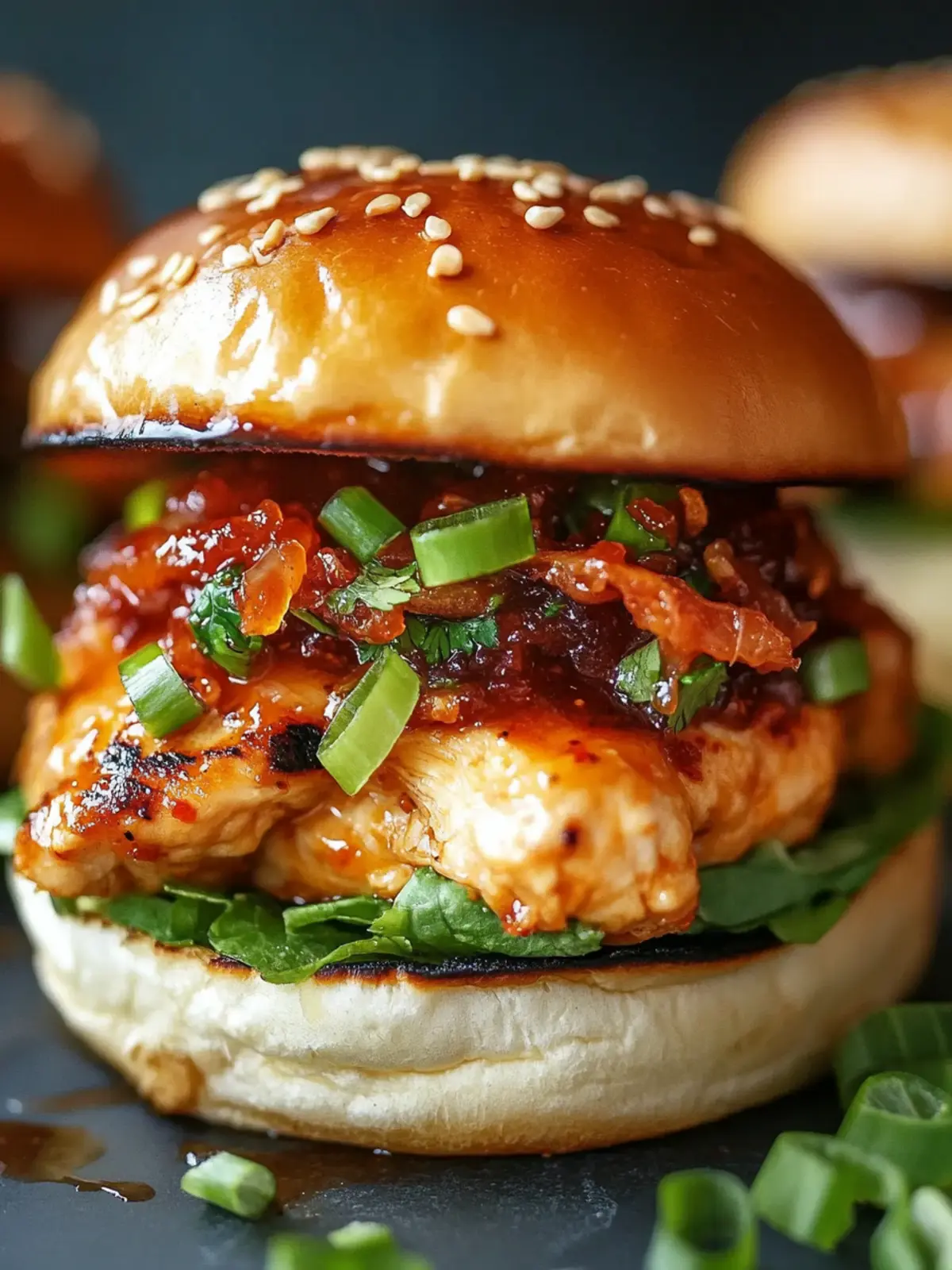 Gochujang Chicken Burgers with Kimchi Bacon Jam Bliss 4 Gochujang Chicken Burgers with Kimchi Bacon Jam
