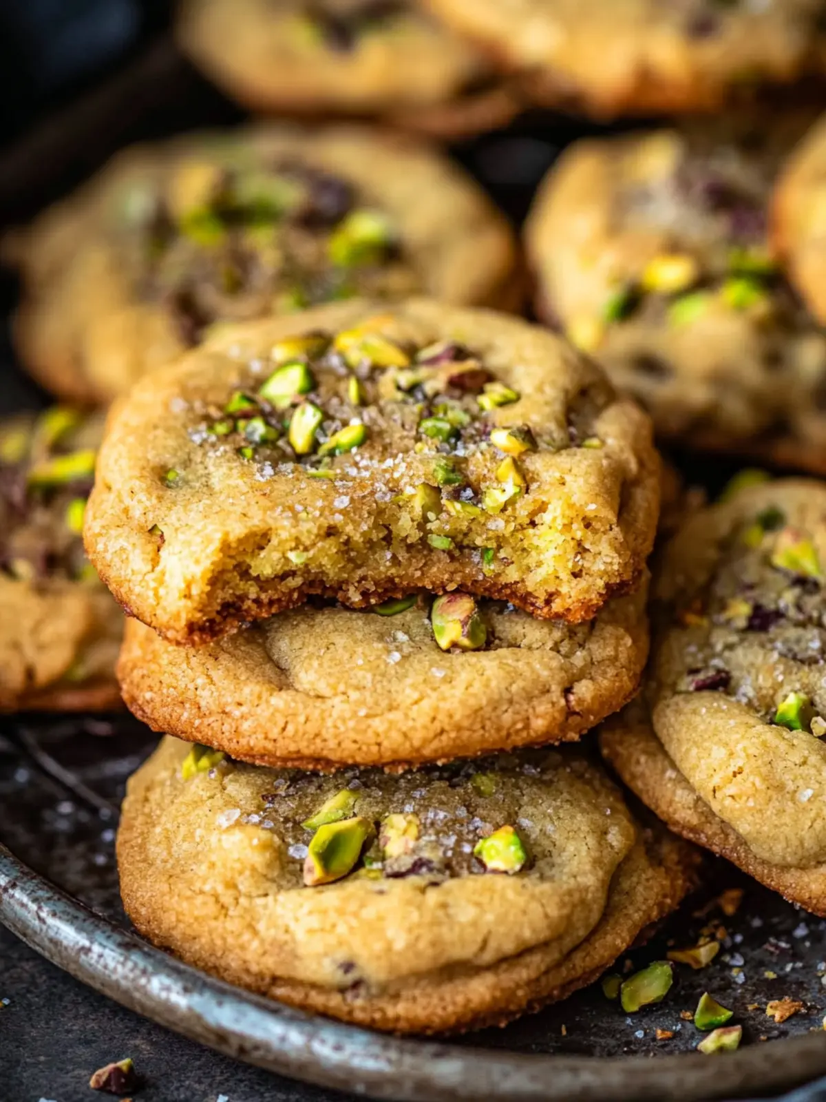 Irresistible Pistachio Cookies with Dark Chocolate Bliss 4 Pistachio Cookies