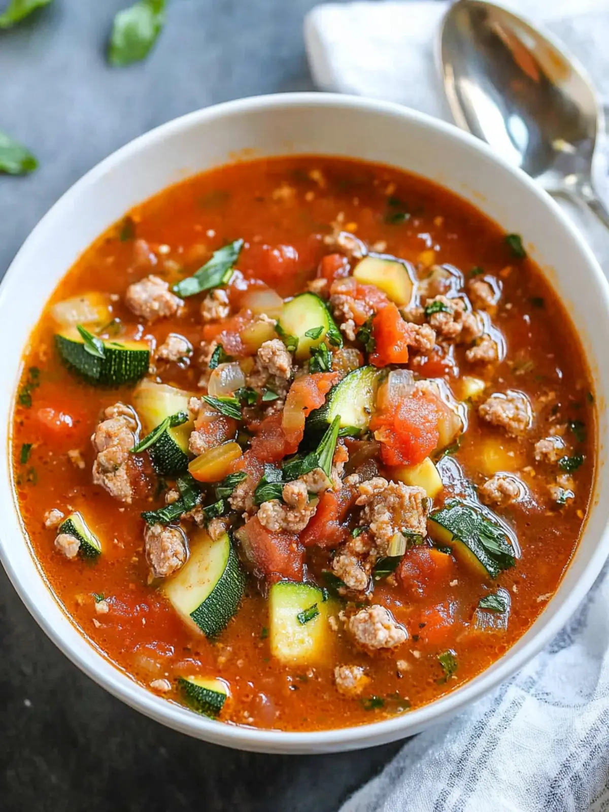 Hearty Healthy Zucchini Tomato Italian Sausage Soup Delight 4 Healthy Zucchini Tomato Italian Sausage Soup