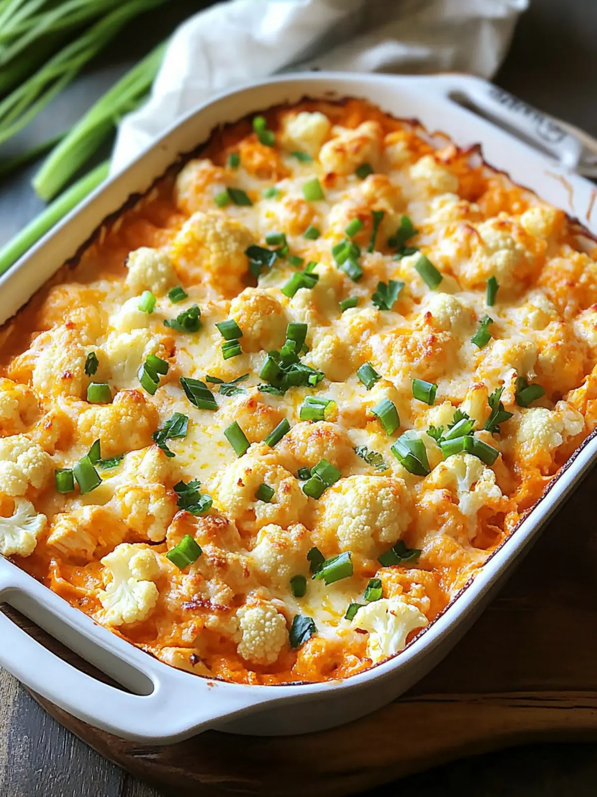 Savory Buffalo Chicken & Cauliflower Casserole Delight 5 Buffalo Chicken & Cauliflower Casserole