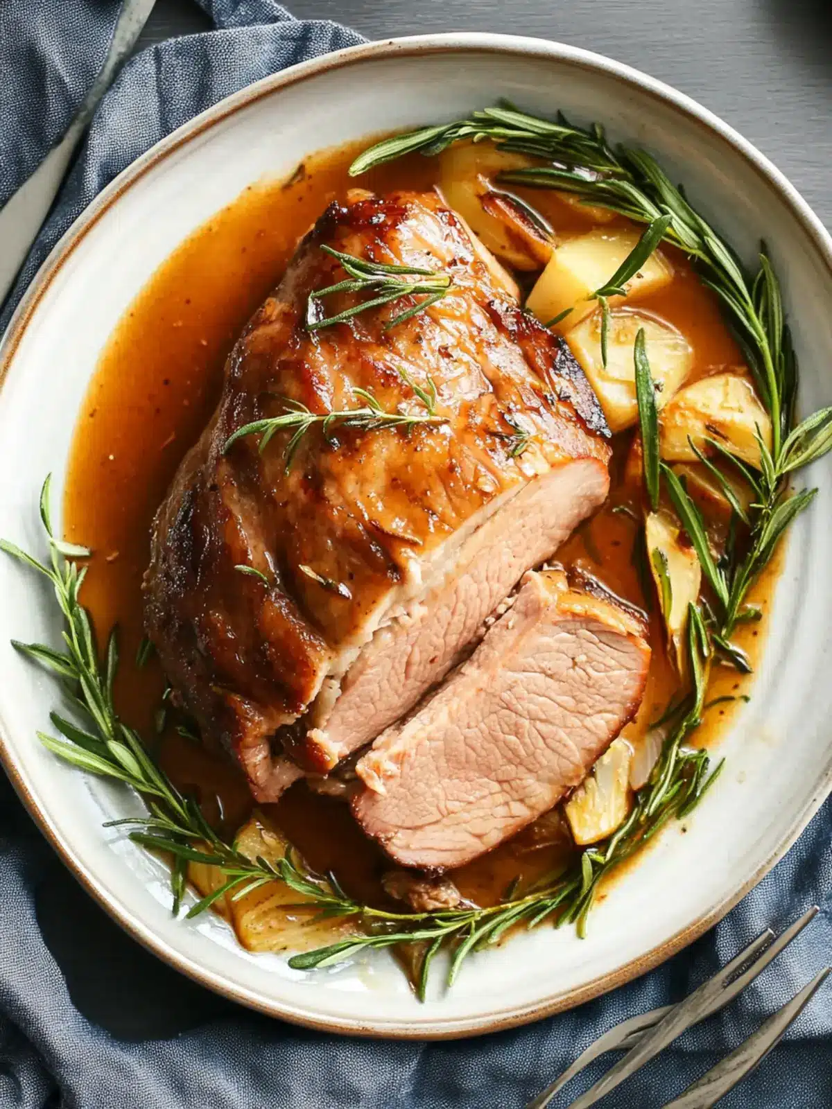 Miso Gochujang Braised Pork Roast with Refreshing Scallion Salad 5 Miso Gochujang Braised Pork Roast