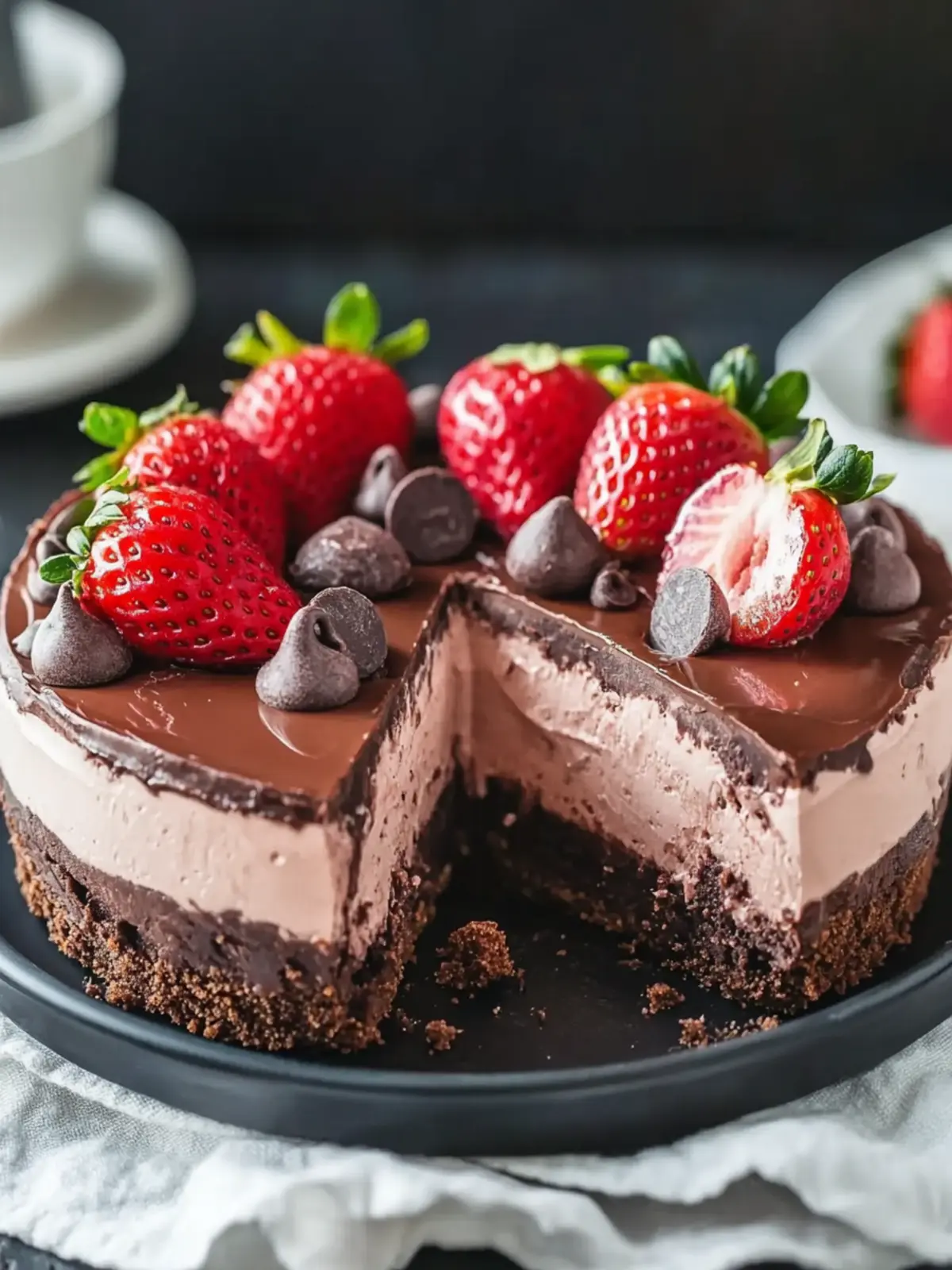 Keto Chocolate Strawberry Cheesecake That's Guilt-Free Indulgence 6 Keto Chocolate Strawberry Cheesecake
