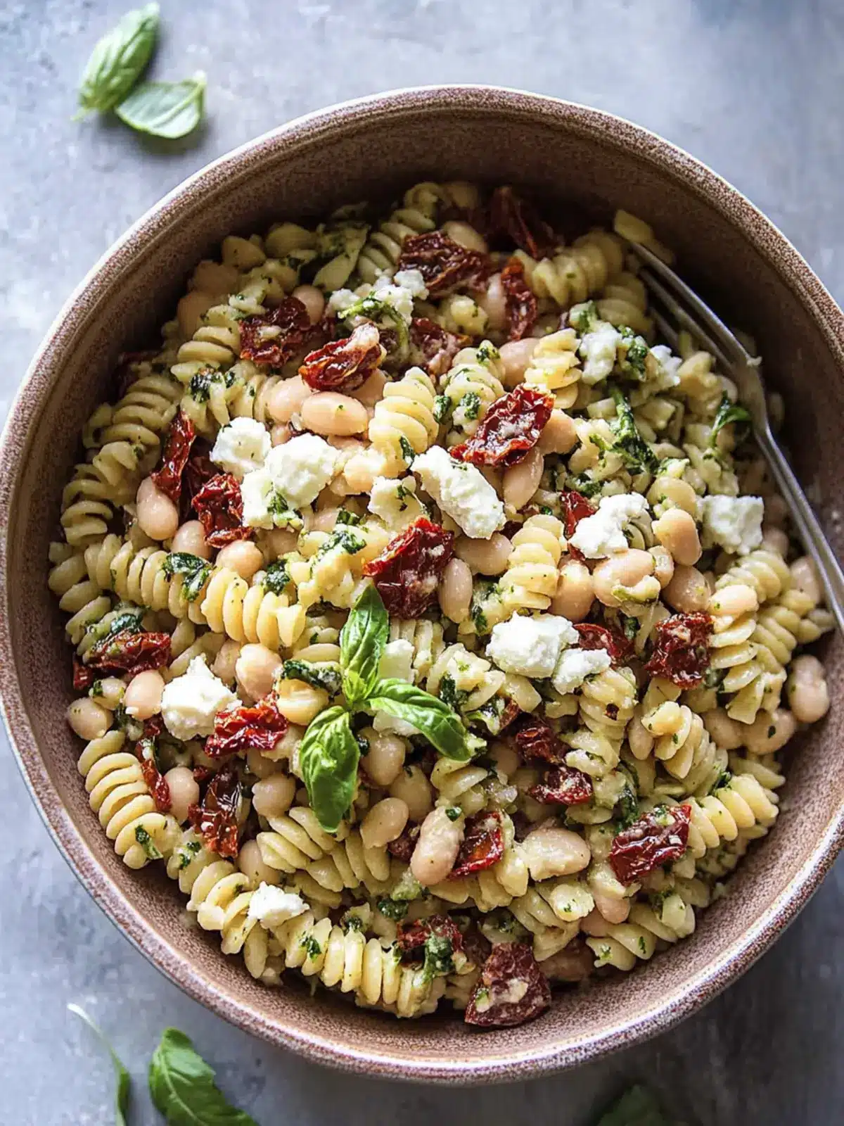 Refreshing Sun-Dried Tomato, White Bean, and Goat Cheese Pasta Salad 2 Sun-Dried Tomato, White Bean, and Goat Cheese Pasta Salad