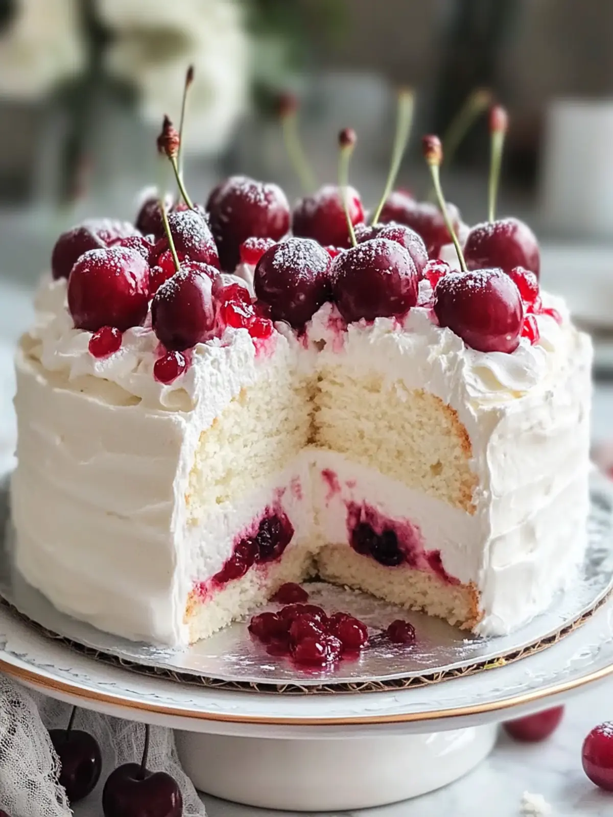 Decadent White Forest Cherry Cake to Sweeten Your Day 3 White Forest Cherry Cake