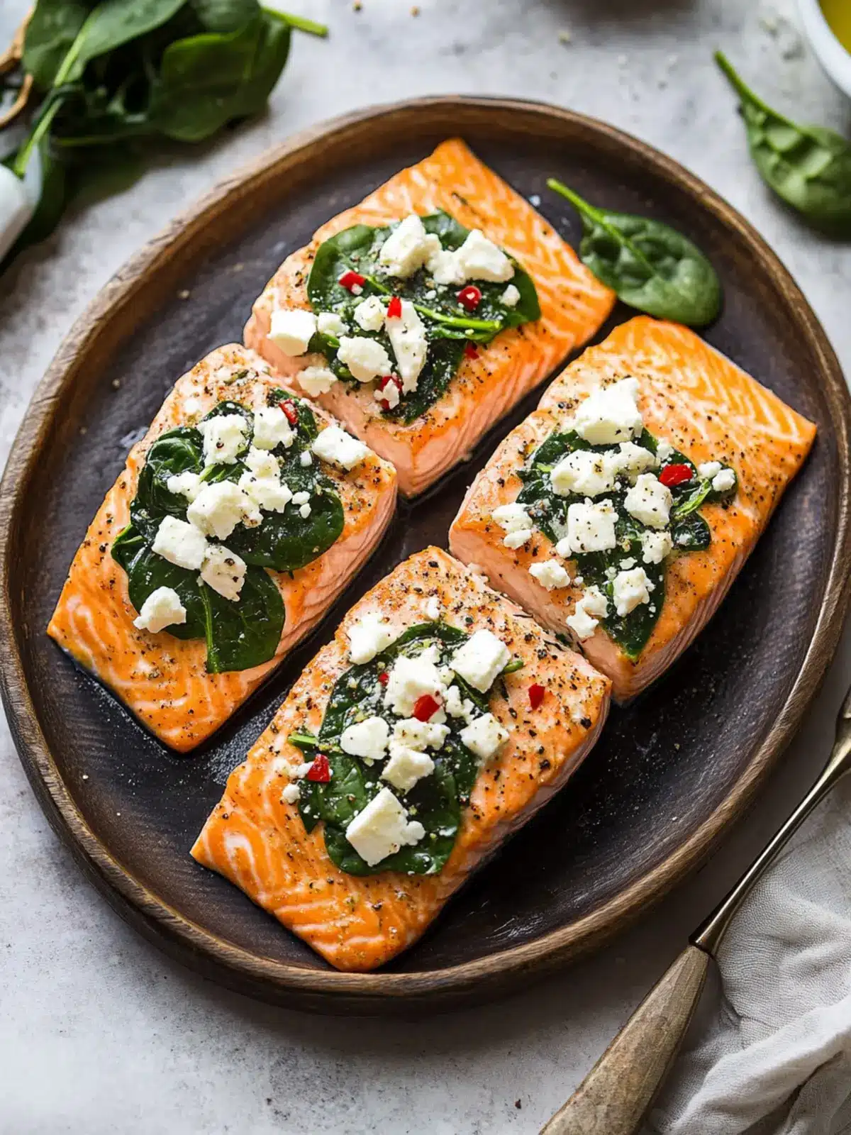 Heavenly Stuffed Salmon With Spinach & Feta You’ll Love 3 Stuffed Salmon With Spinach & Feta