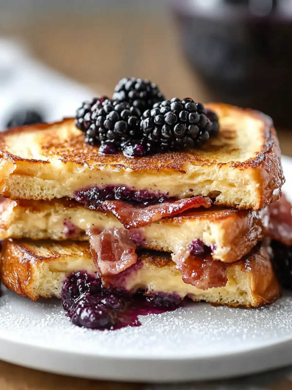 Bacon Blackberry French Toast Sandwich for Irresistible Mornings 5 Bacon Blackberry French Toast Sandwich