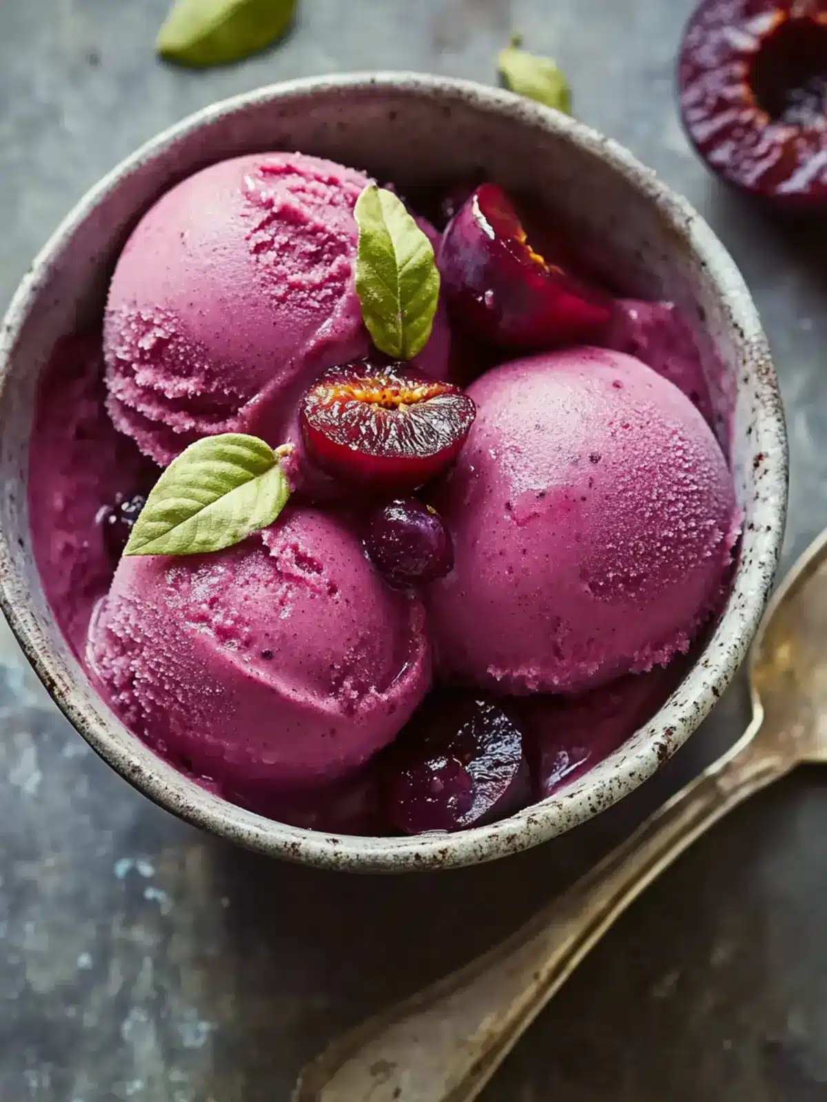 Cardamom Plum Sorbet: A Creamy Vegan Escape for Summer 5 Cardamom Plum Sorbet